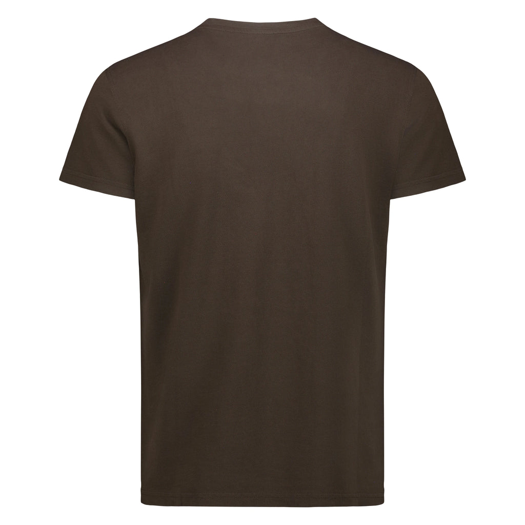 T-shirt Orchard in Piquet con Taschino (Dark Brown)