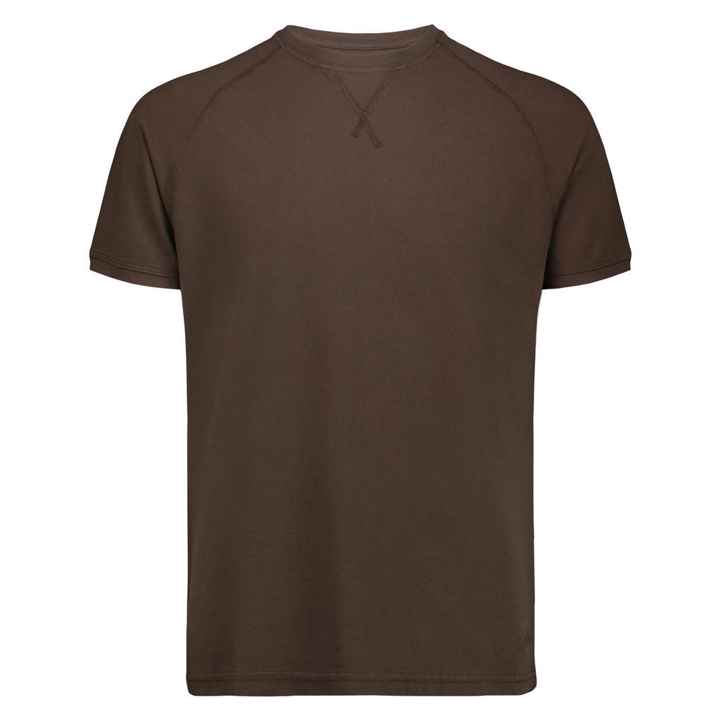 T-Shirt Raglan Salem in Piquet (Dark Brown)