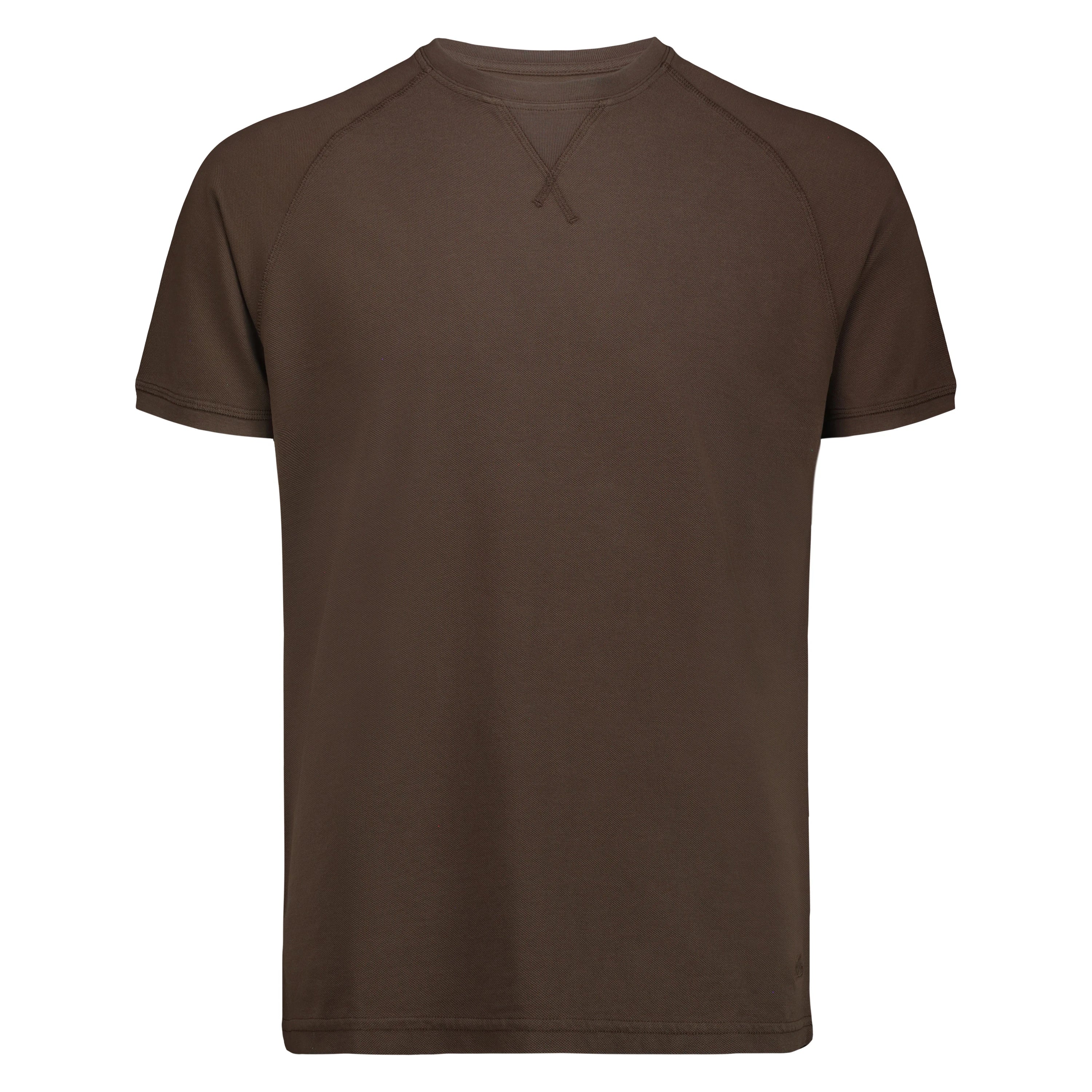 T-Shirt Raglan Salem in Piquet (Dark Brown)