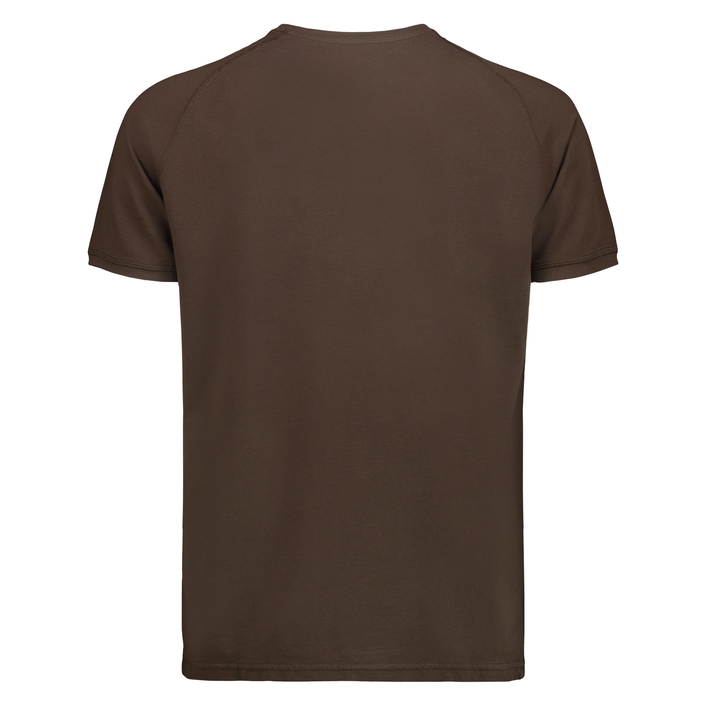 T-Shirt Raglan Salem in Piquet (Dark Brown)