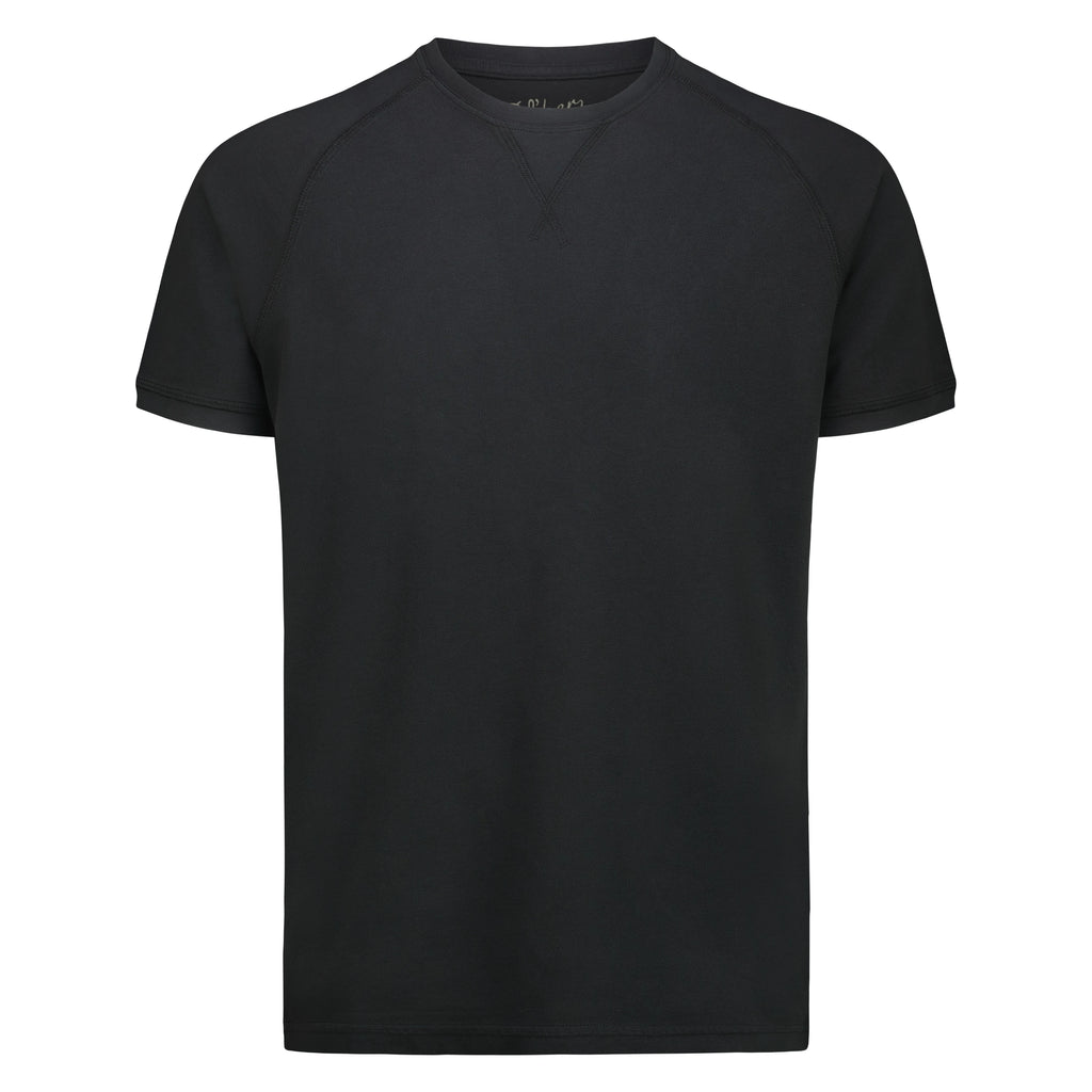 T-Shirt Raglan Salem in Piquet (Faded Black)