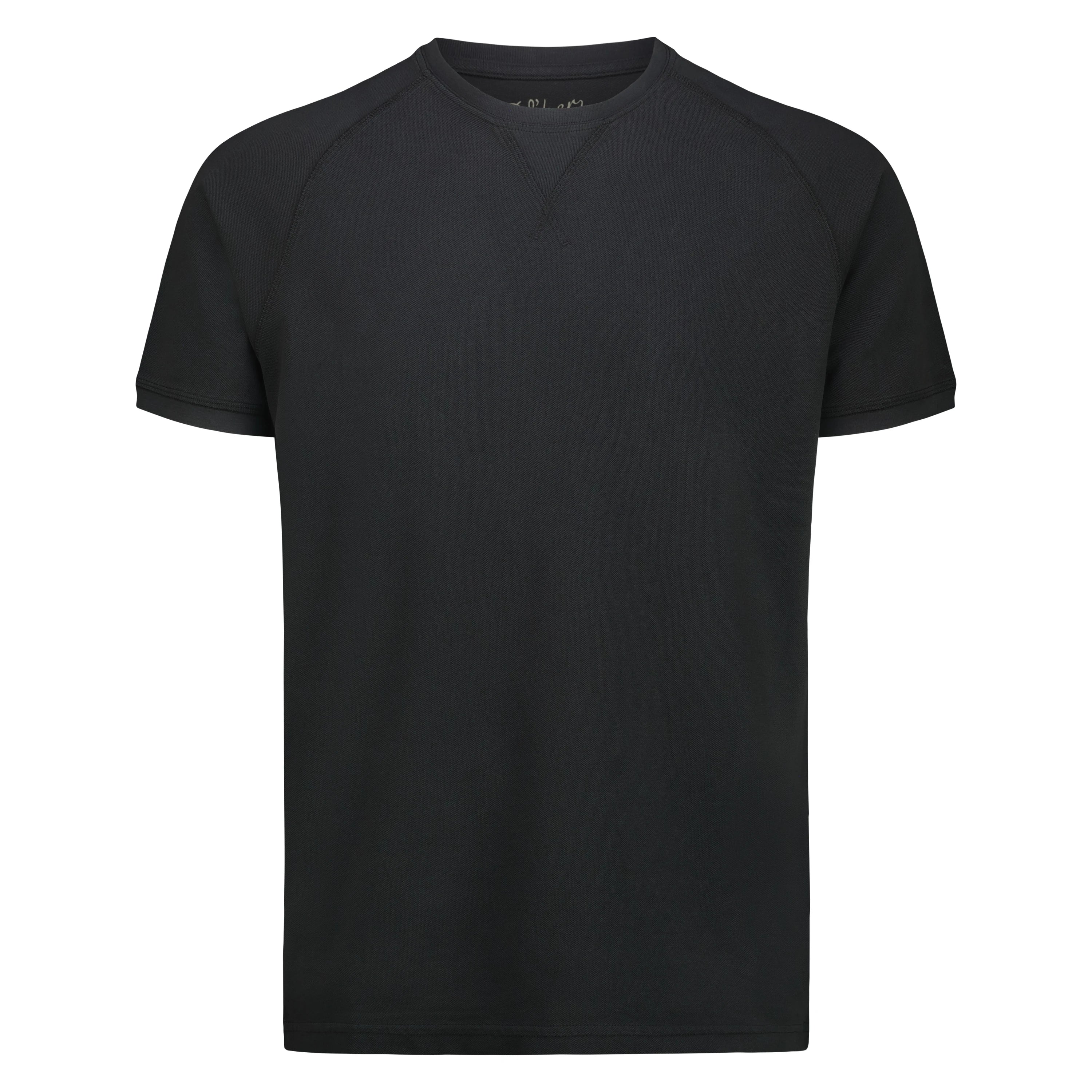 T-Shirt Raglan Salem in Piquet (Faded Black)
