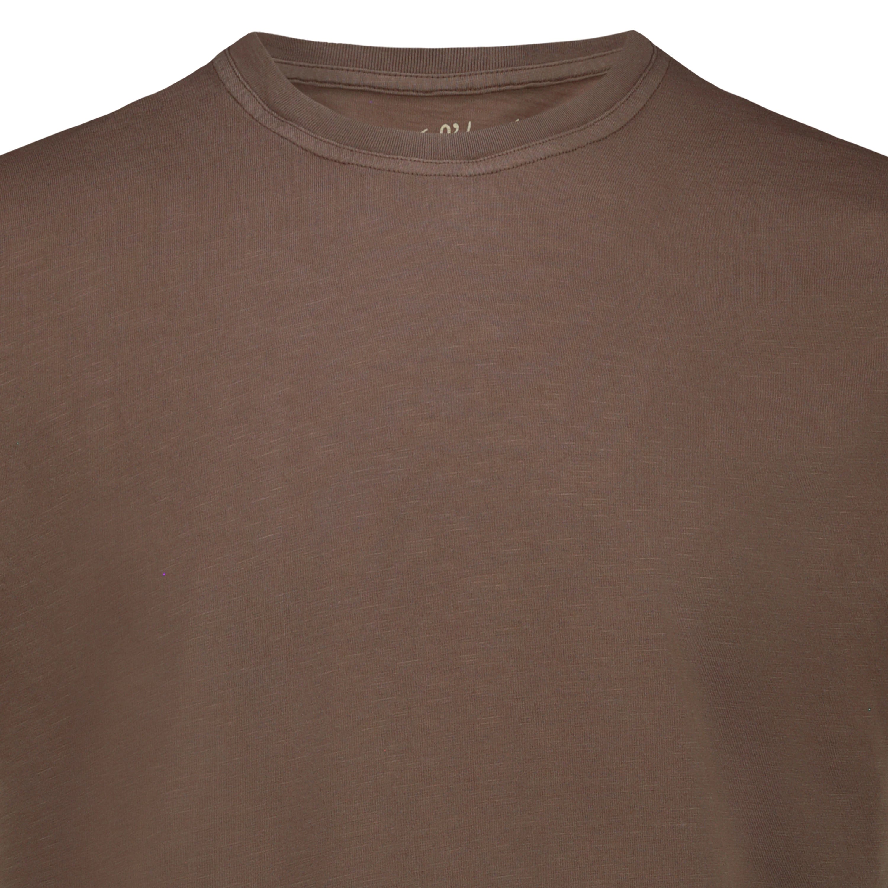 T-shirt Eagle Lake in Jersey Fiammato (Dark Brown)