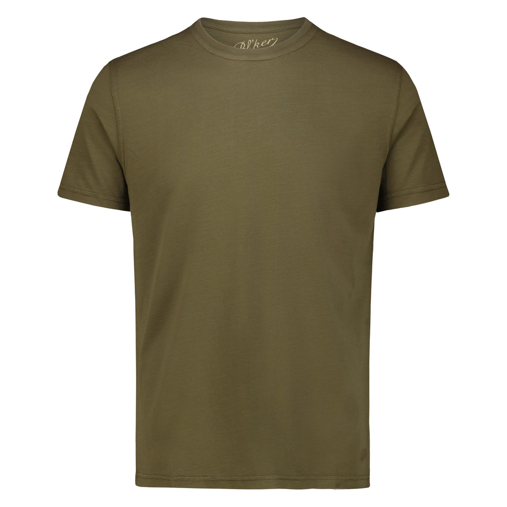 T-shirt Eagle Lake in Jersey Fiammato (Military Green)