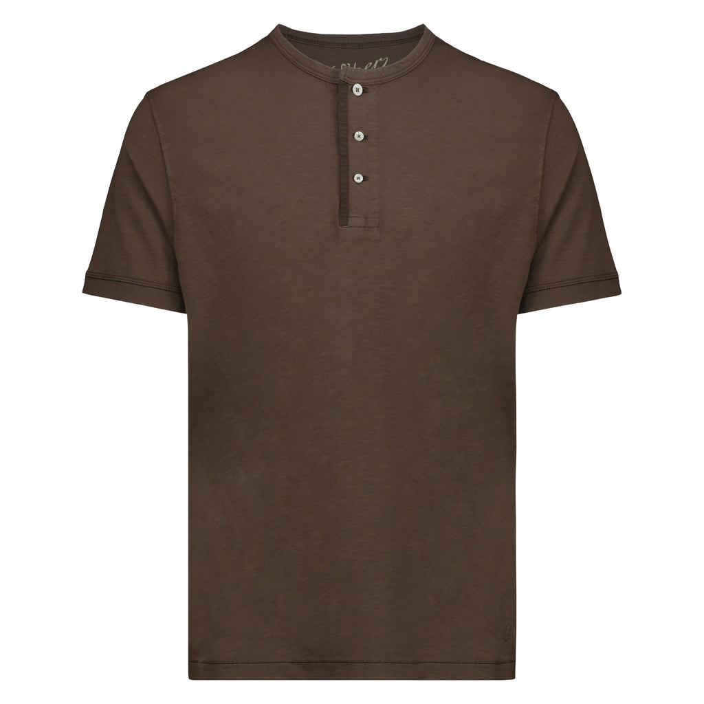 T-shirt Chester Lake Champlain in Jersey Fiammato (Dark Brown)