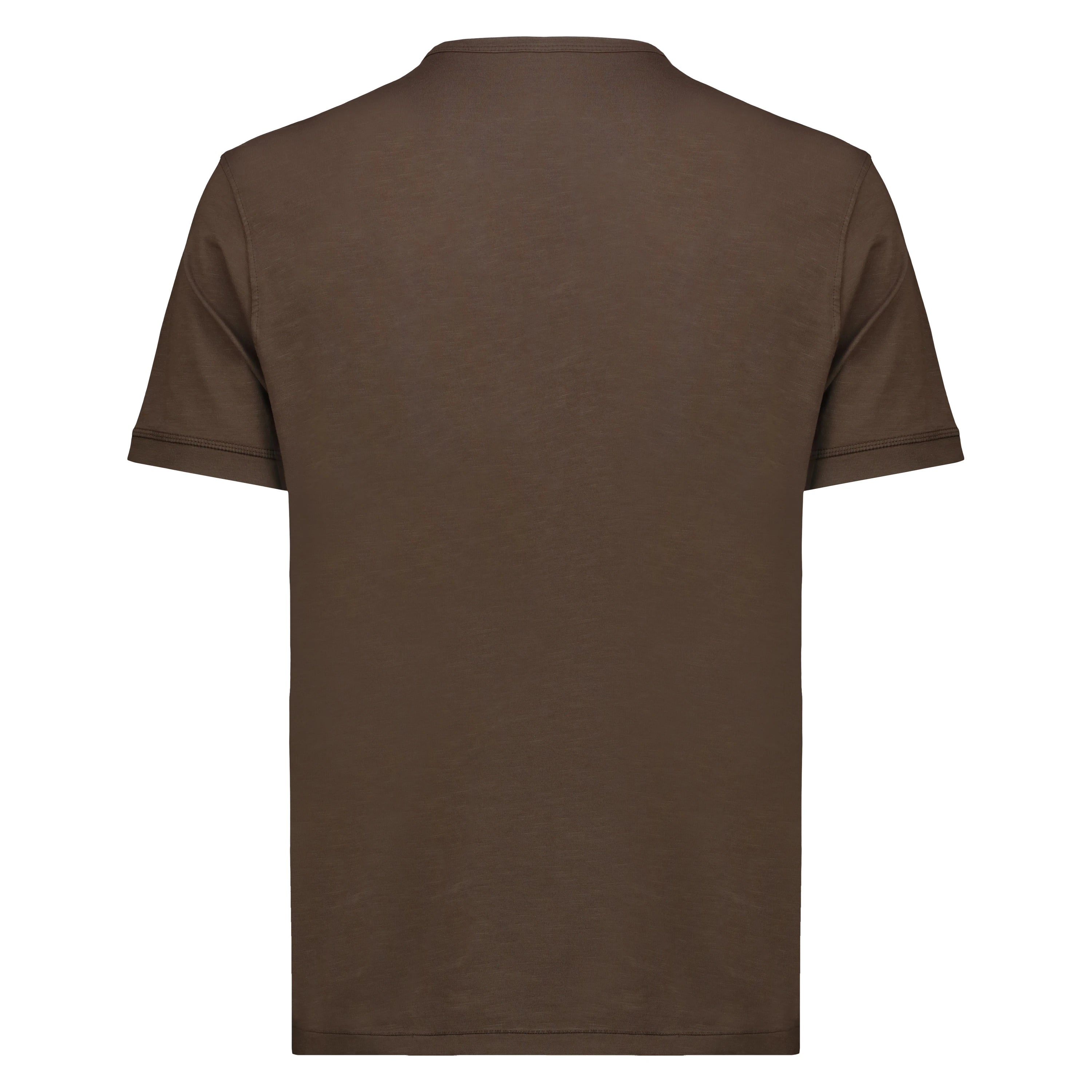 T-shirt Chester Lake Champlain in Jersey Fiammato (Dark Brown)