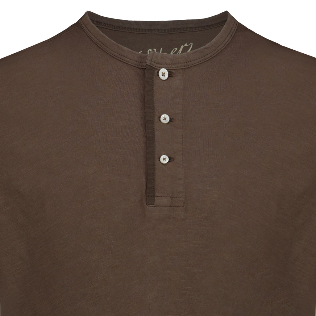 T-shirt Chester Lake Champlain in Jersey Fiammato (Dark Brown)