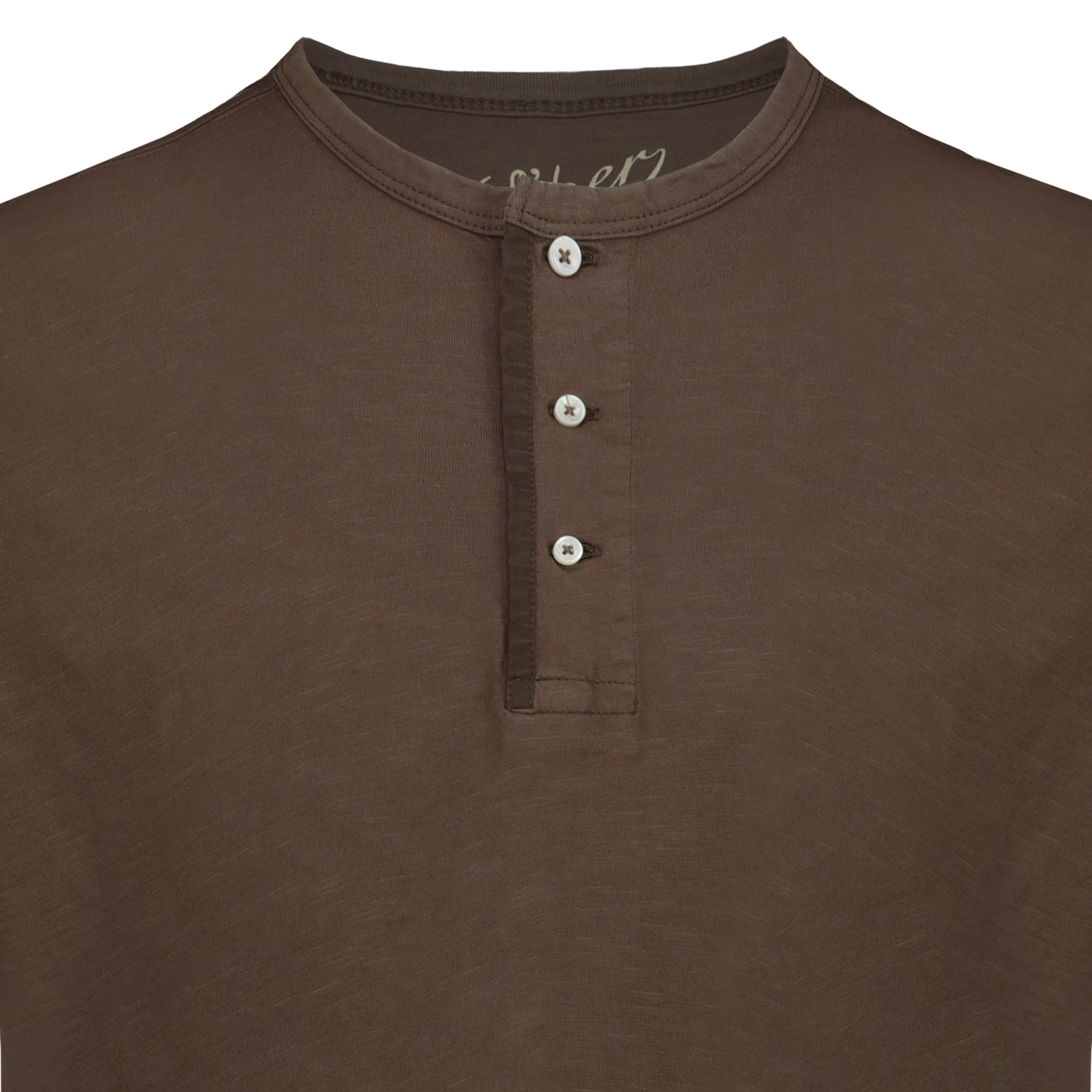 T-shirt Chester Lake Champlain in Jersey Fiammato (Dark Brown)