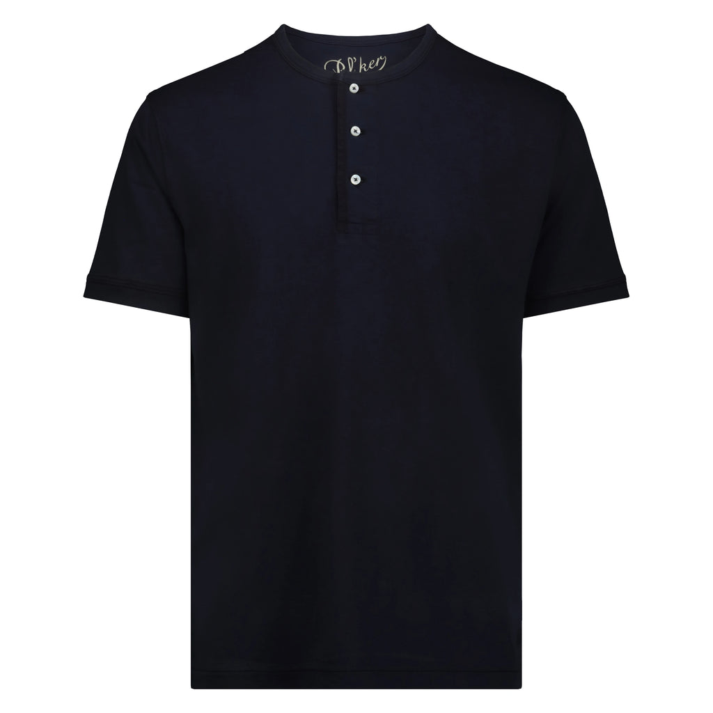 T-shirt Chester Lake Champlain in Jersey Fiammato (Navy)