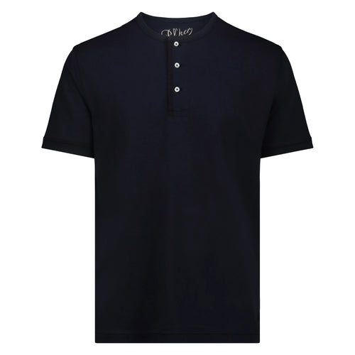 T-shirt Chester Lake Champlain in Jersey Fiammato (Navy)