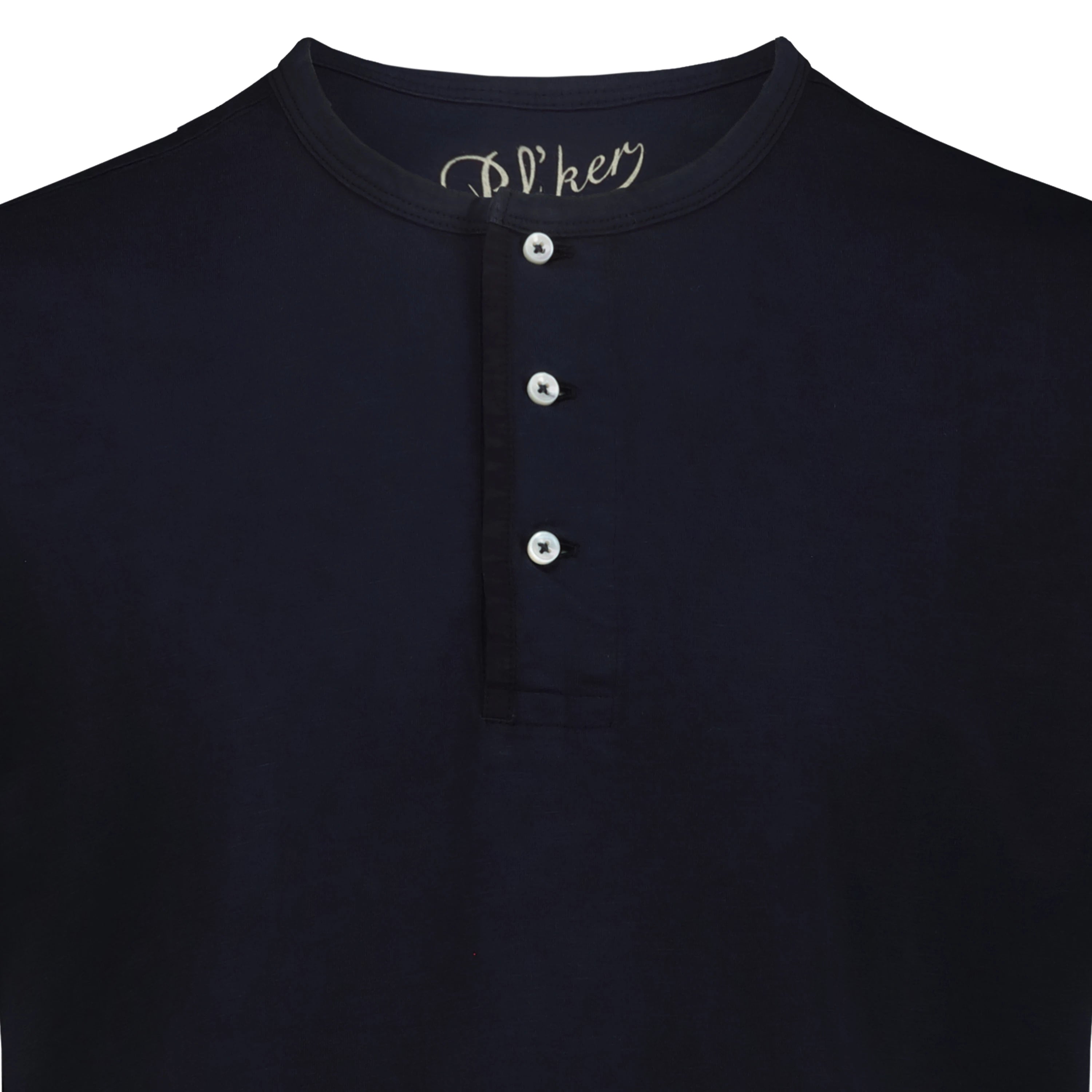 T-shirt Chester Lake Champlain in Jersey Fiammato (Navy)