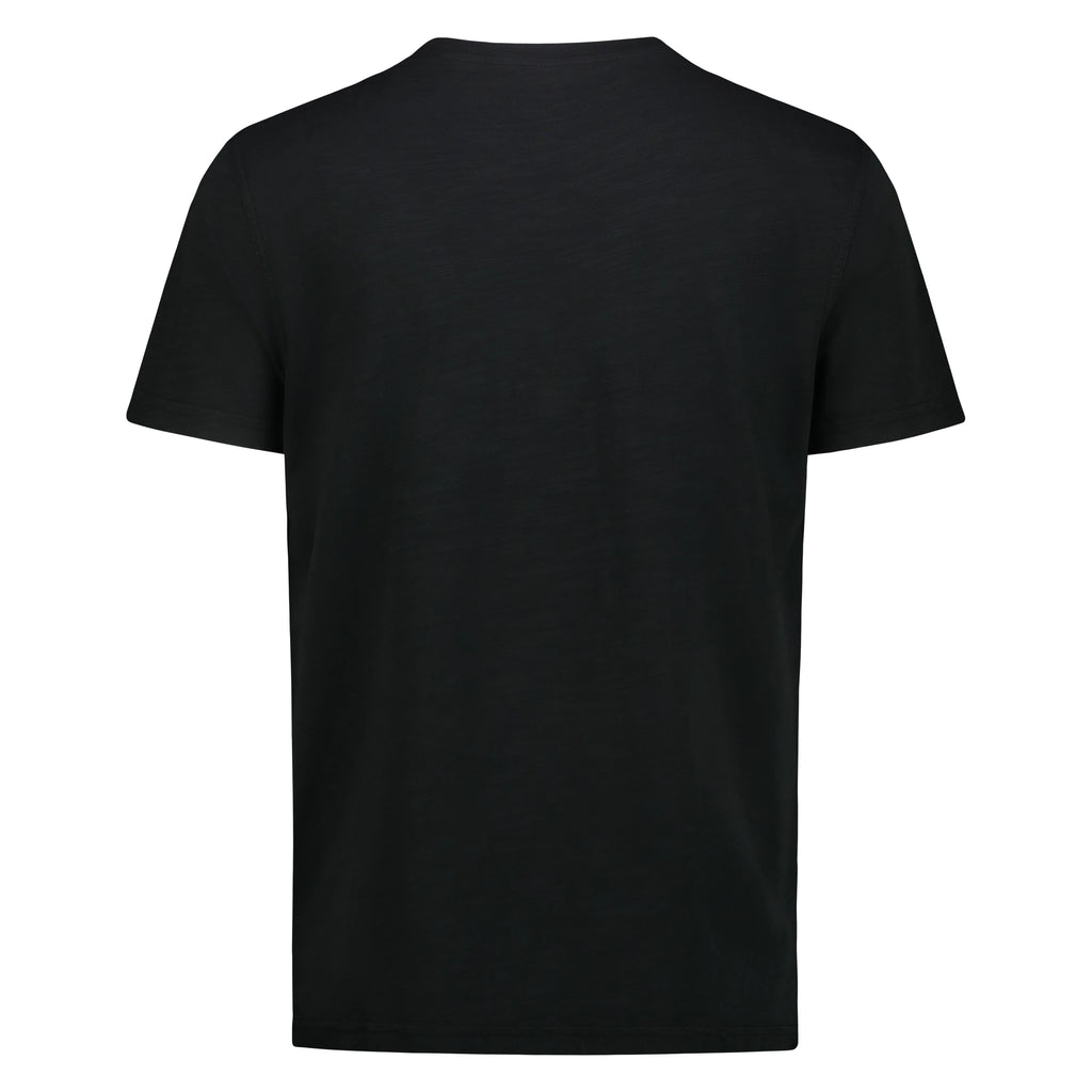 T-Shirt Casco Bay in Jersey Fiammato (Black)