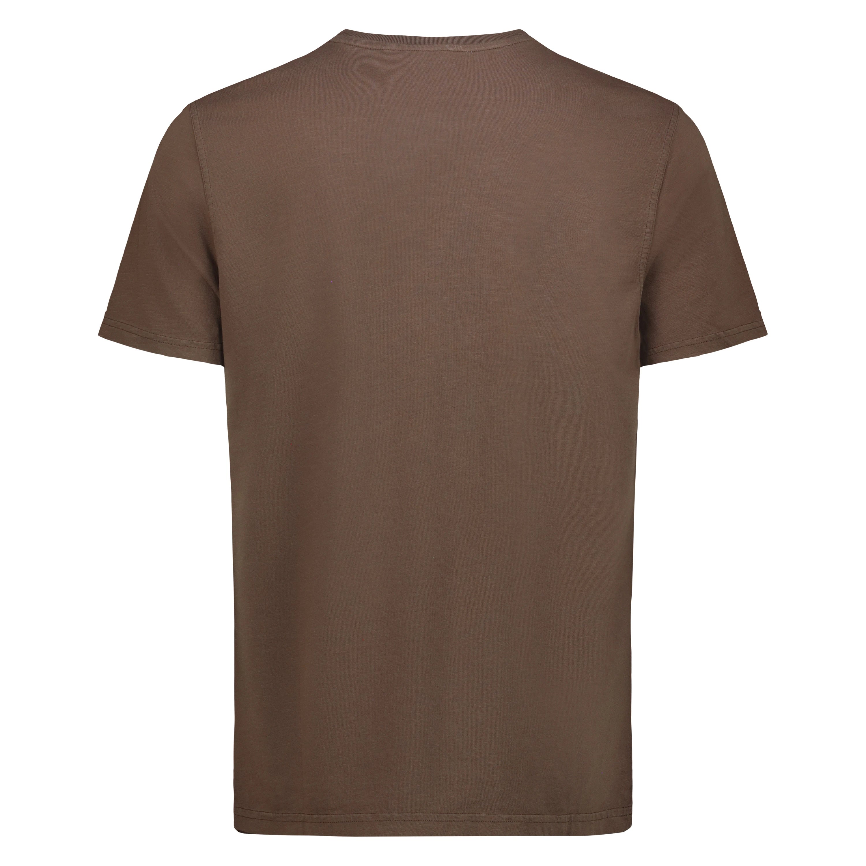 T-Shirt Casco Bay in Jersey Fiammato (Dark Brown)