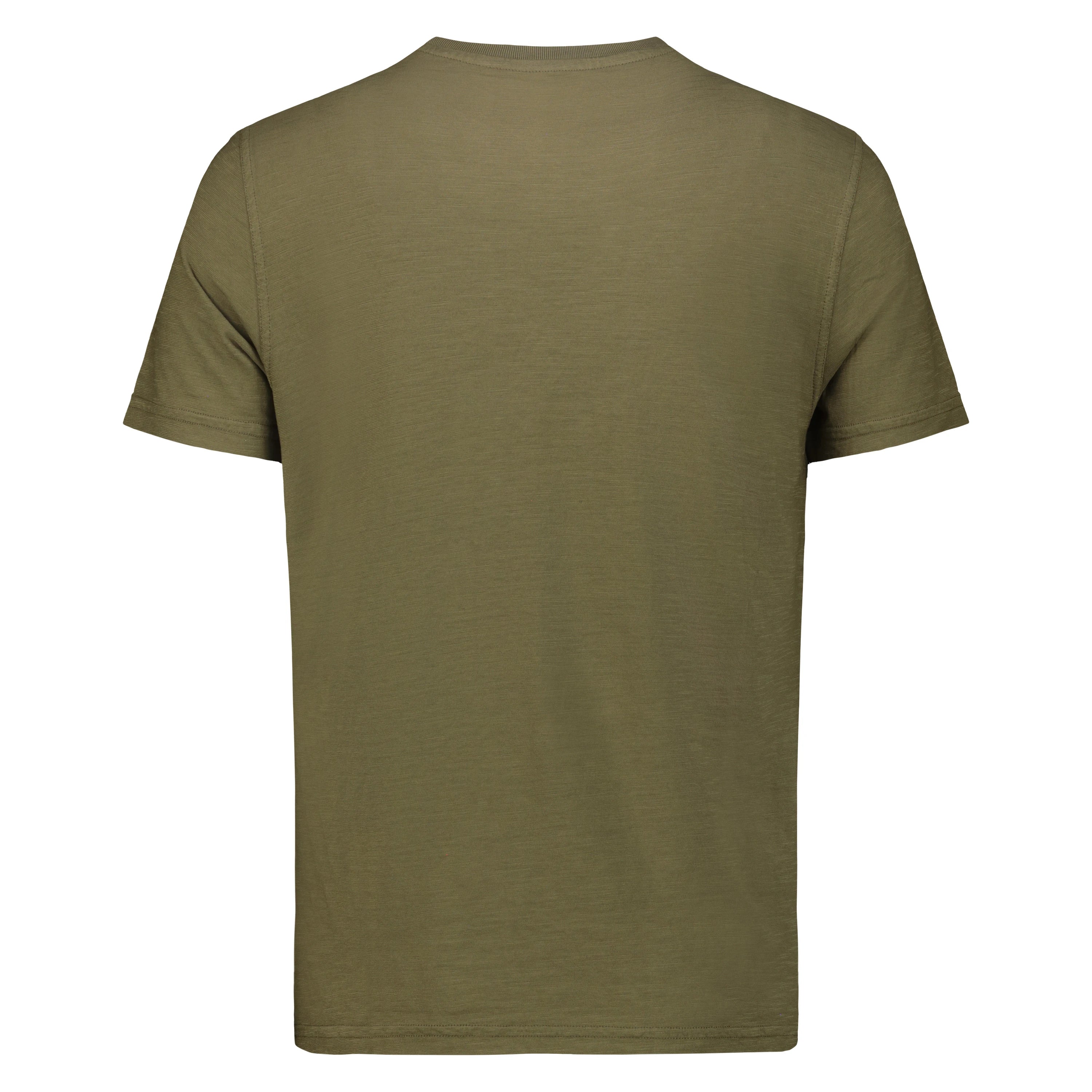 T-Shirt Casco Bay in Jersey Fiammato (Military Green)