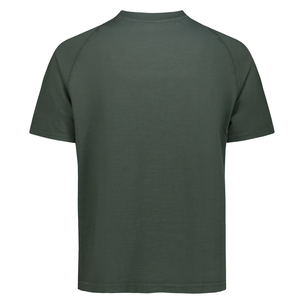T-Shirt Raglan Brooklyn in Jersey Fiammato (Green)