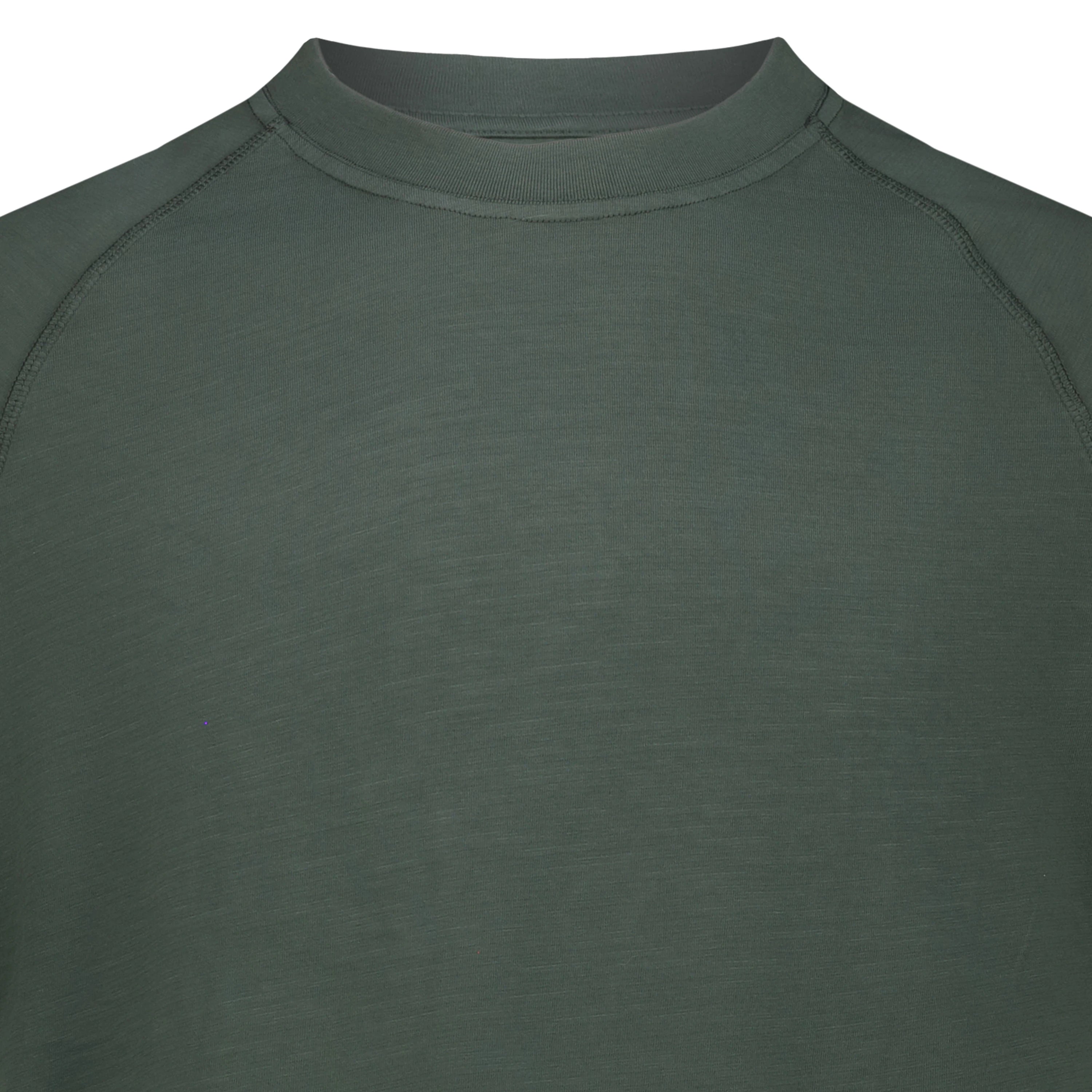 T-Shirt Raglan Brooklyn in Jersey Fiammato (Green)