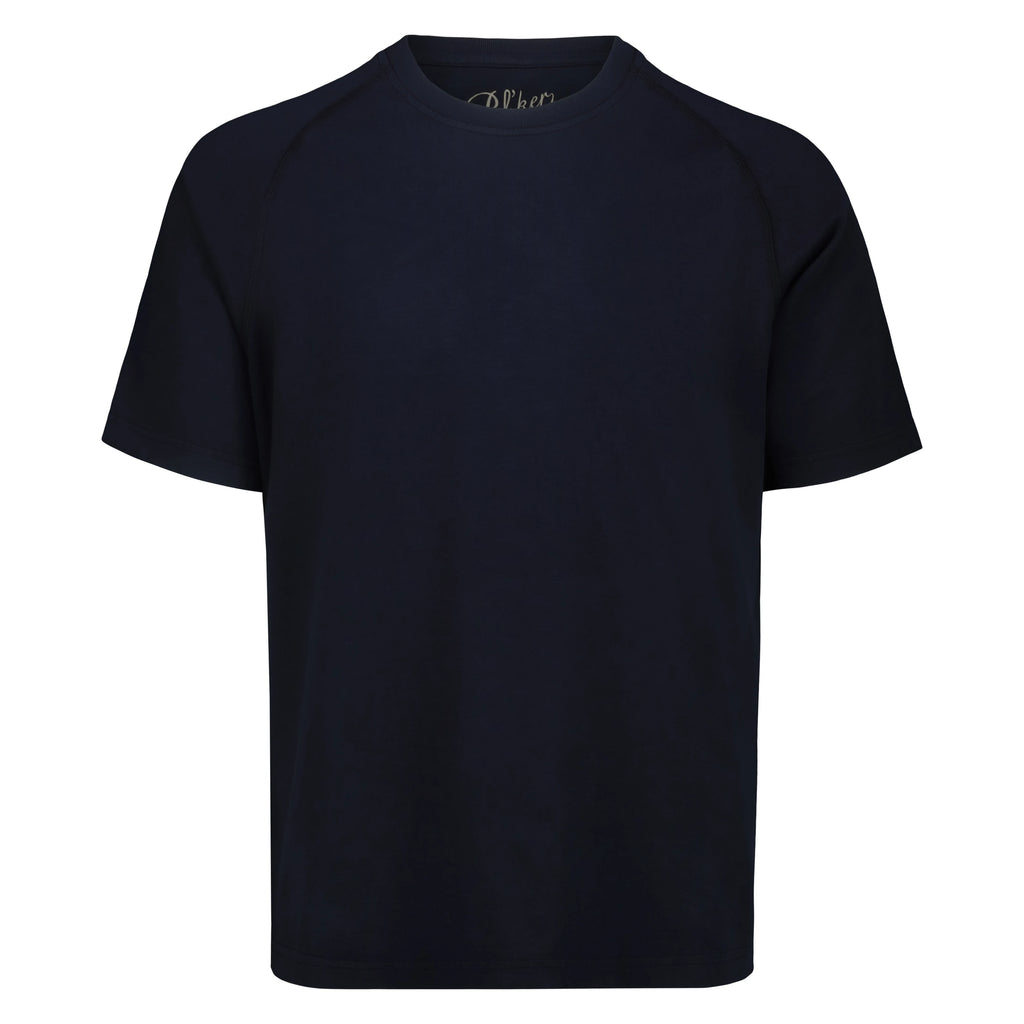 T-Shirt Raglan Brooklyn in Jersey Fiammato (Navy)