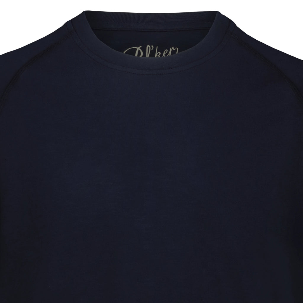 T-Shirt Raglan Brooklyn in Jersey Fiammato (Navy)