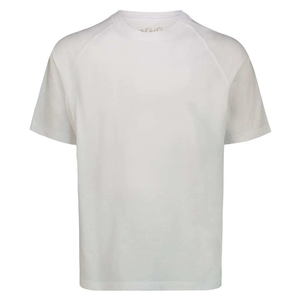 T-Shirt Raglan Brooklyn in Jersey Fiammato (White)