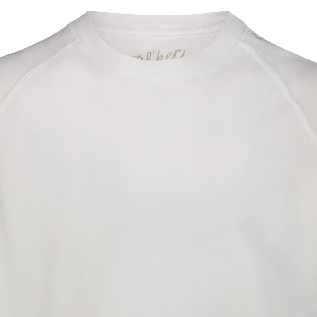 T-Shirt Raglan Brooklyn in Jersey Fiammato (White)