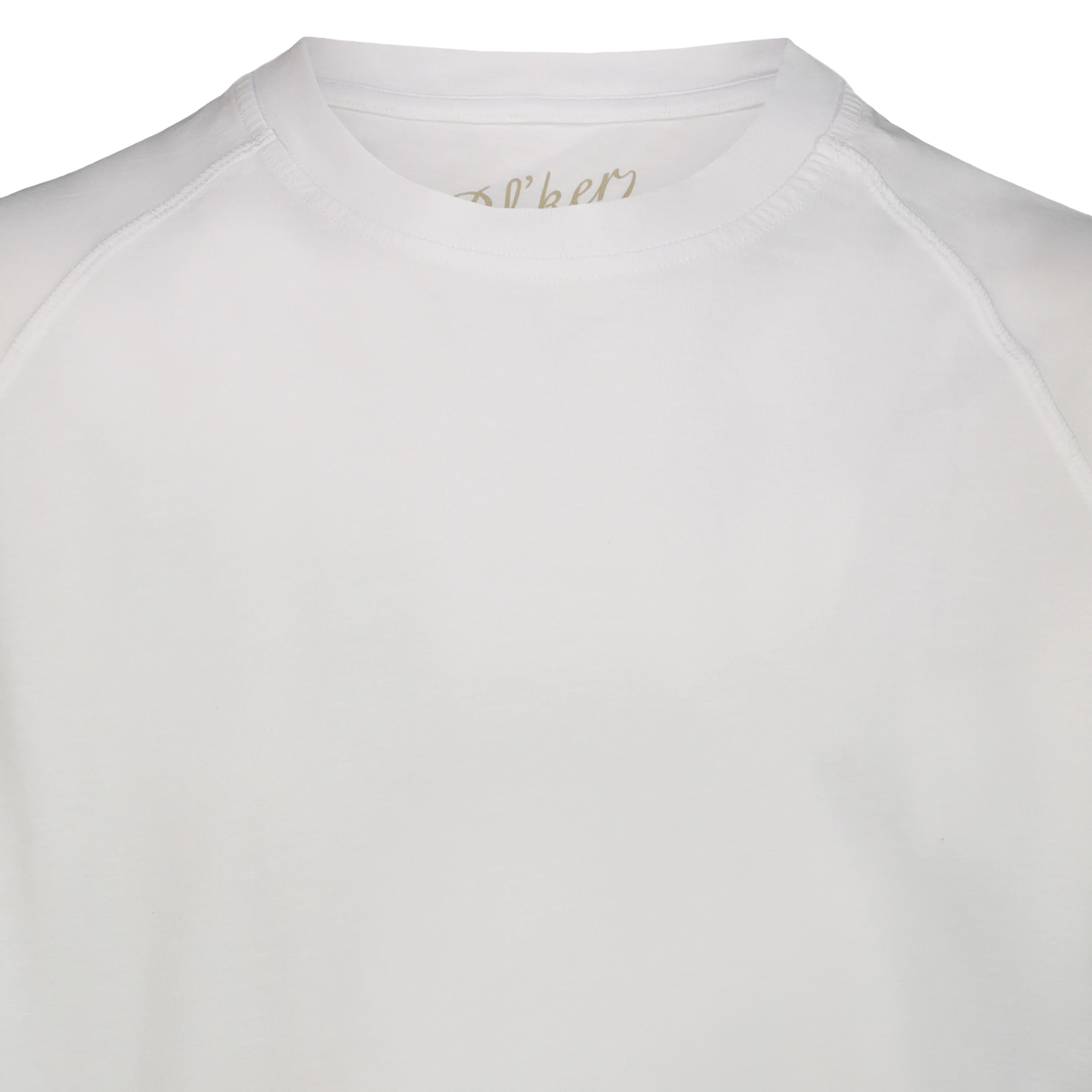 T-Shirt Raglan Brooklyn in Jersey Fiammato (White)