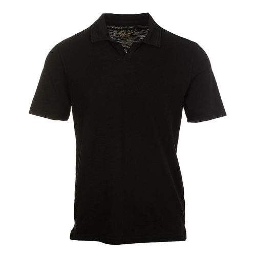 Polo Skipper Long Island in Jersey Fiammato (Black)