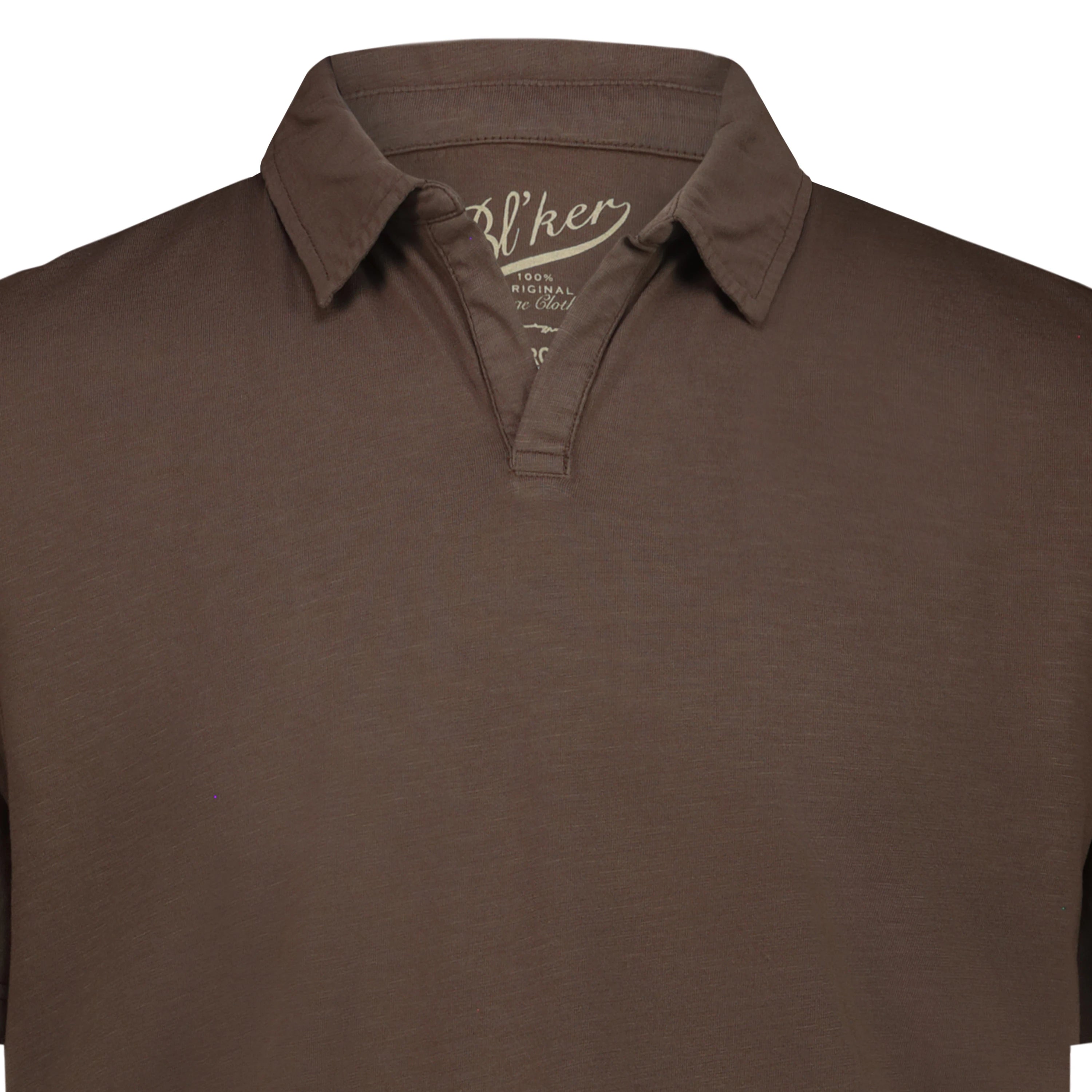 Polo Skipper Long Island in Jersey Fiammato (Dark Brown)