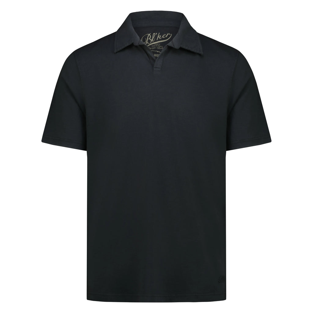 Polo Skipper Long Island in Jersey Fiammato (Faded Black)