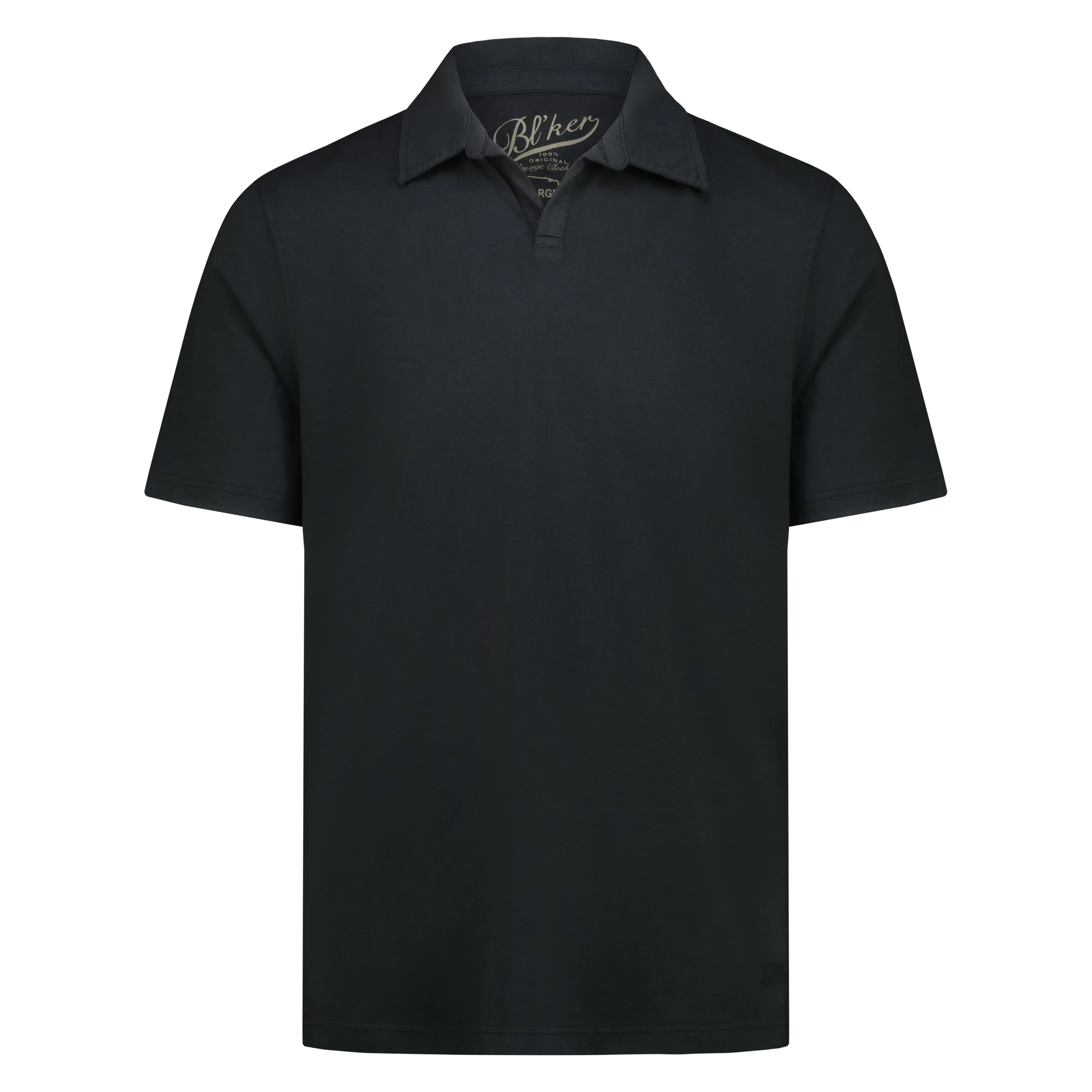 Polo Skipper Long Island in Jersey Fiammato (Faded Black)