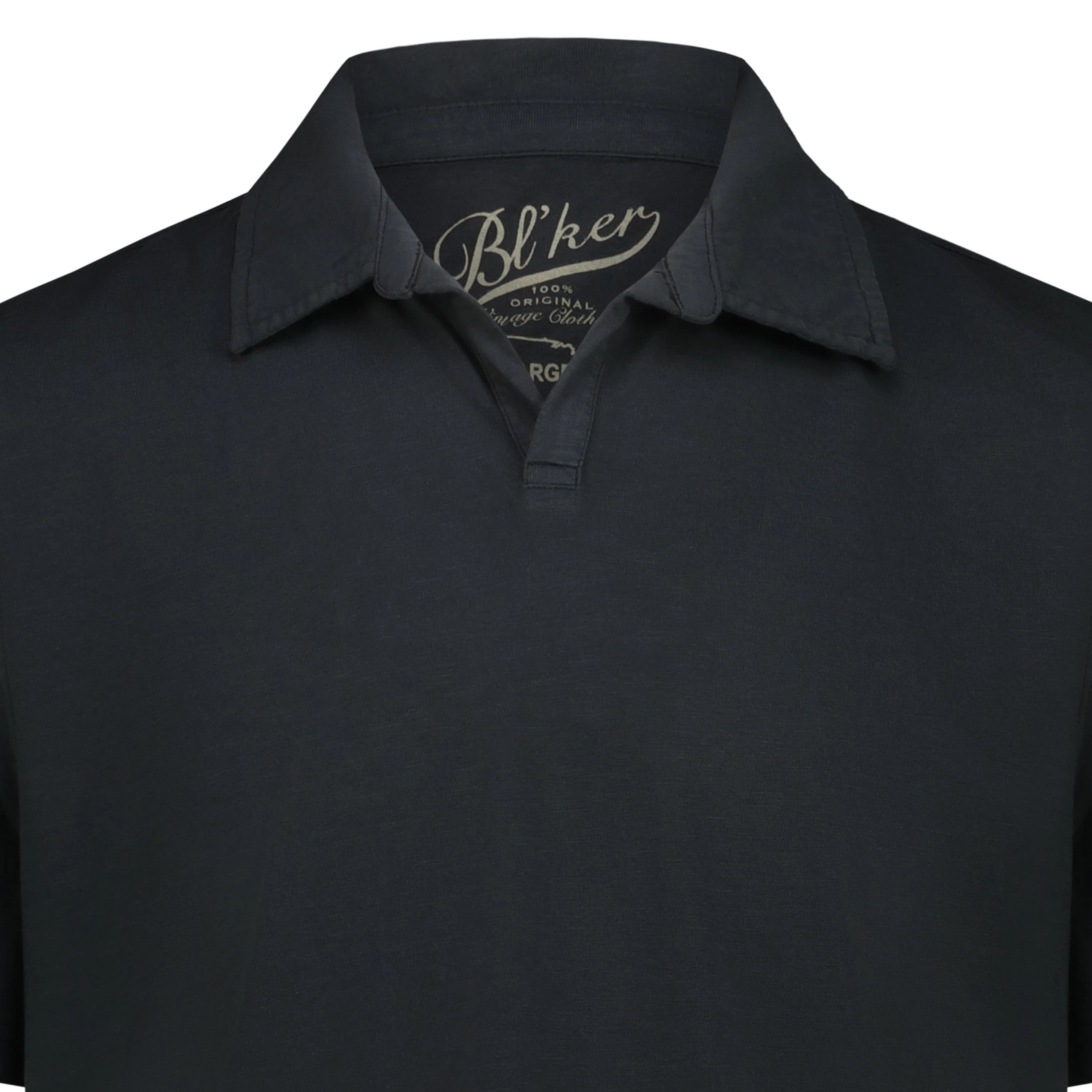 Polo Skipper Long Island in Jersey Fiammato (Faded Black)