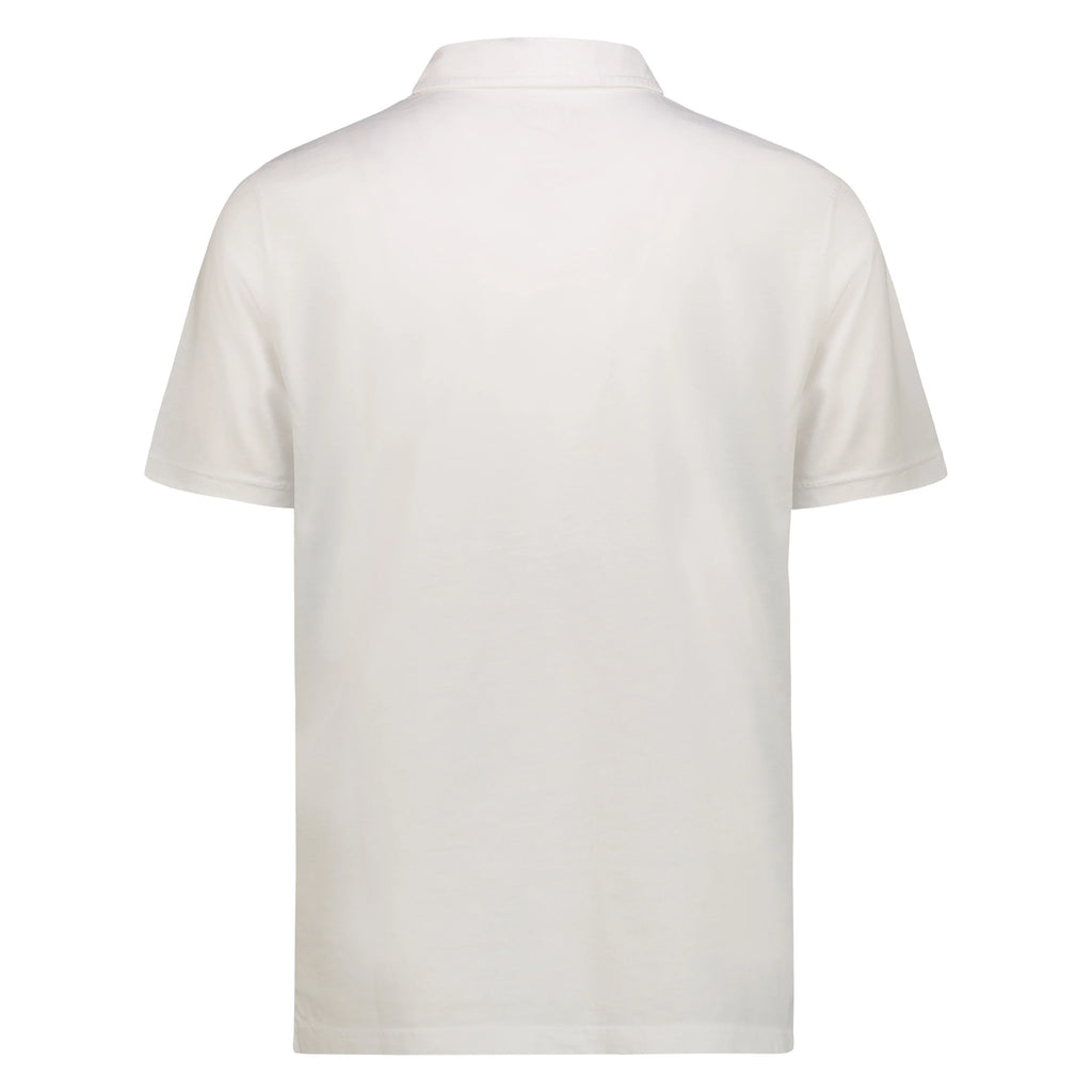 Polo Skipper Long Island in Jersey Fiammato (White)