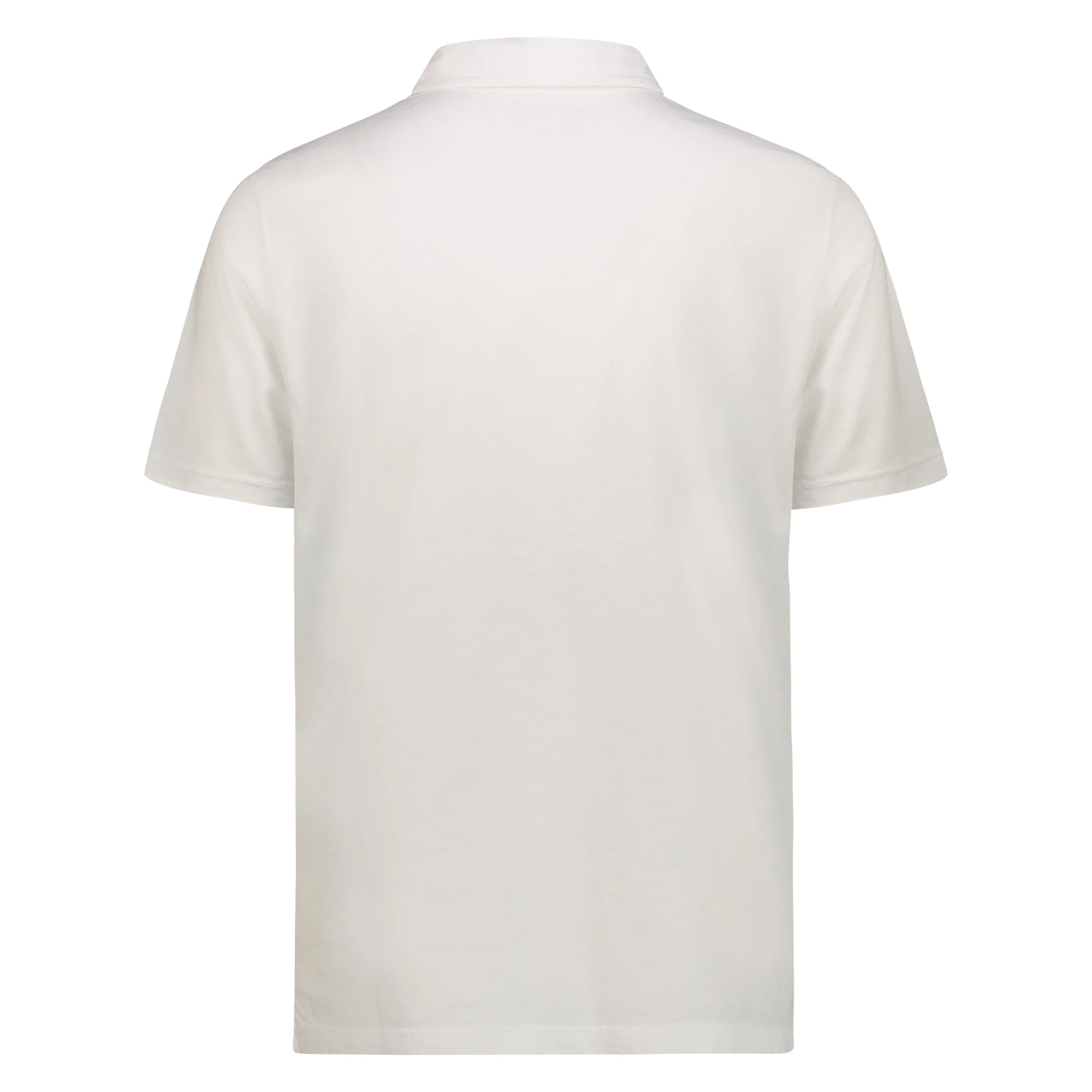 Polo Skipper Long Island in Jersey Fiammato (White)