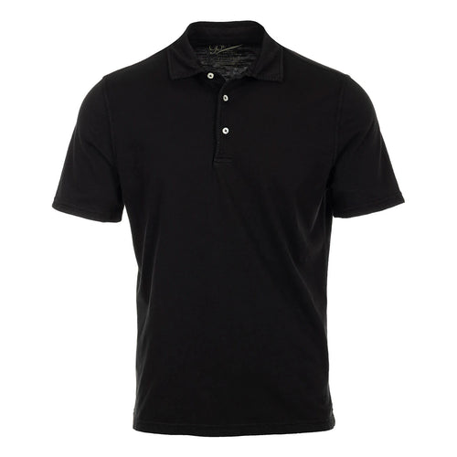 Polo Staten Island in Jersey Fiammato (Black)
