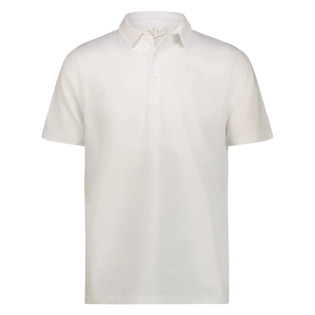 Polo Staten Island in Jersey Fiammato (White)