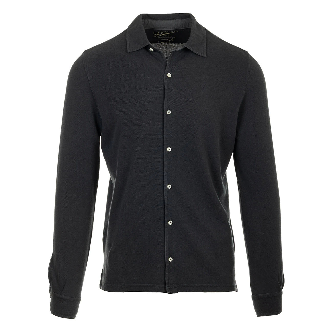 Camicia Portland in Piquet (Black)