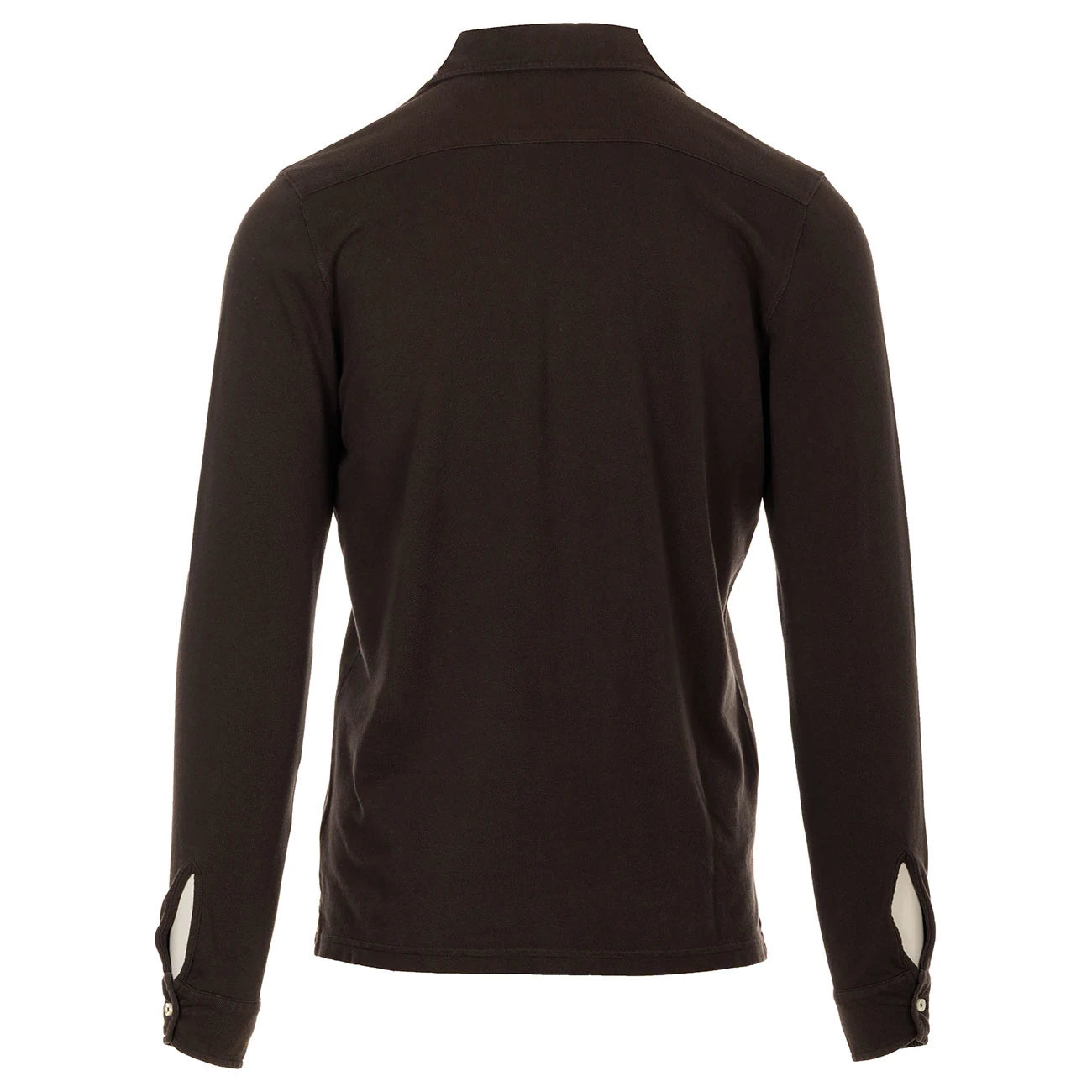 Camicia Portland in Piquet (Dark Brown)