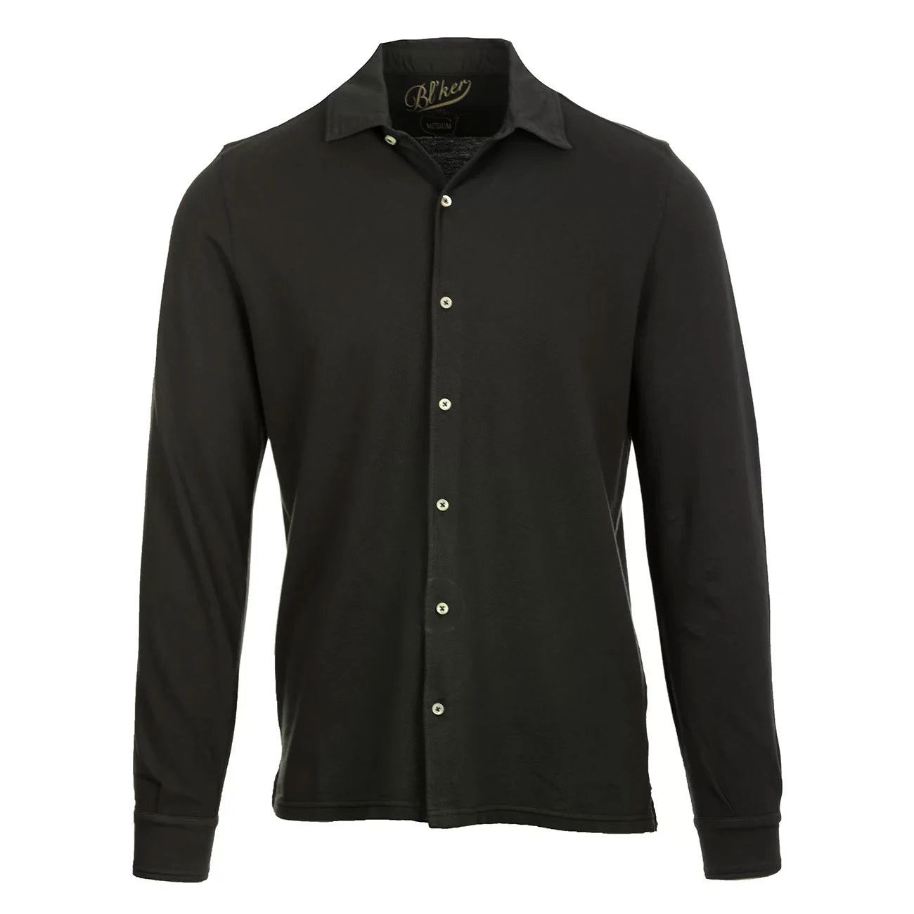 Camicia Portland in Piquet (Faded Black)