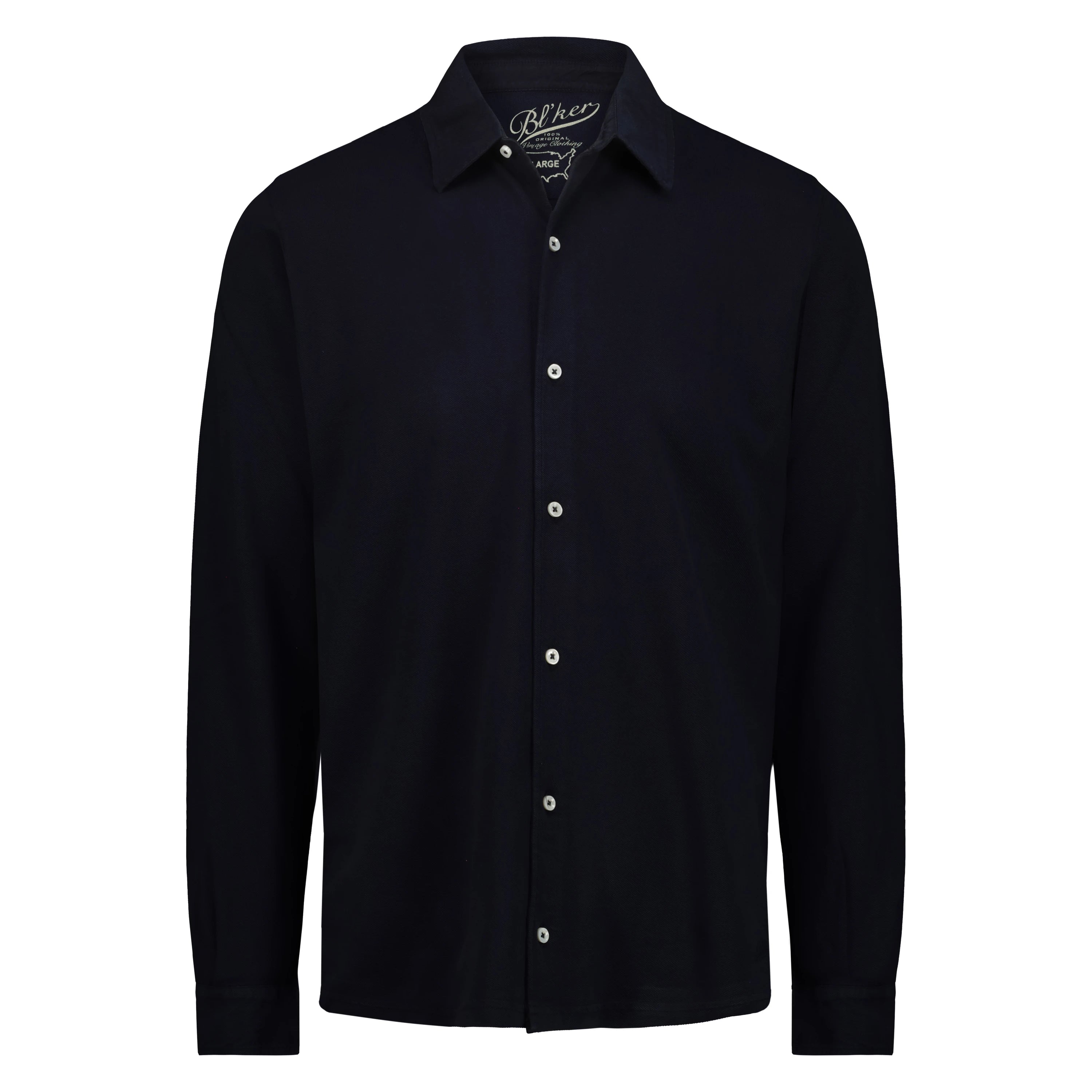 Camicia Portland in Piquet (Navy)