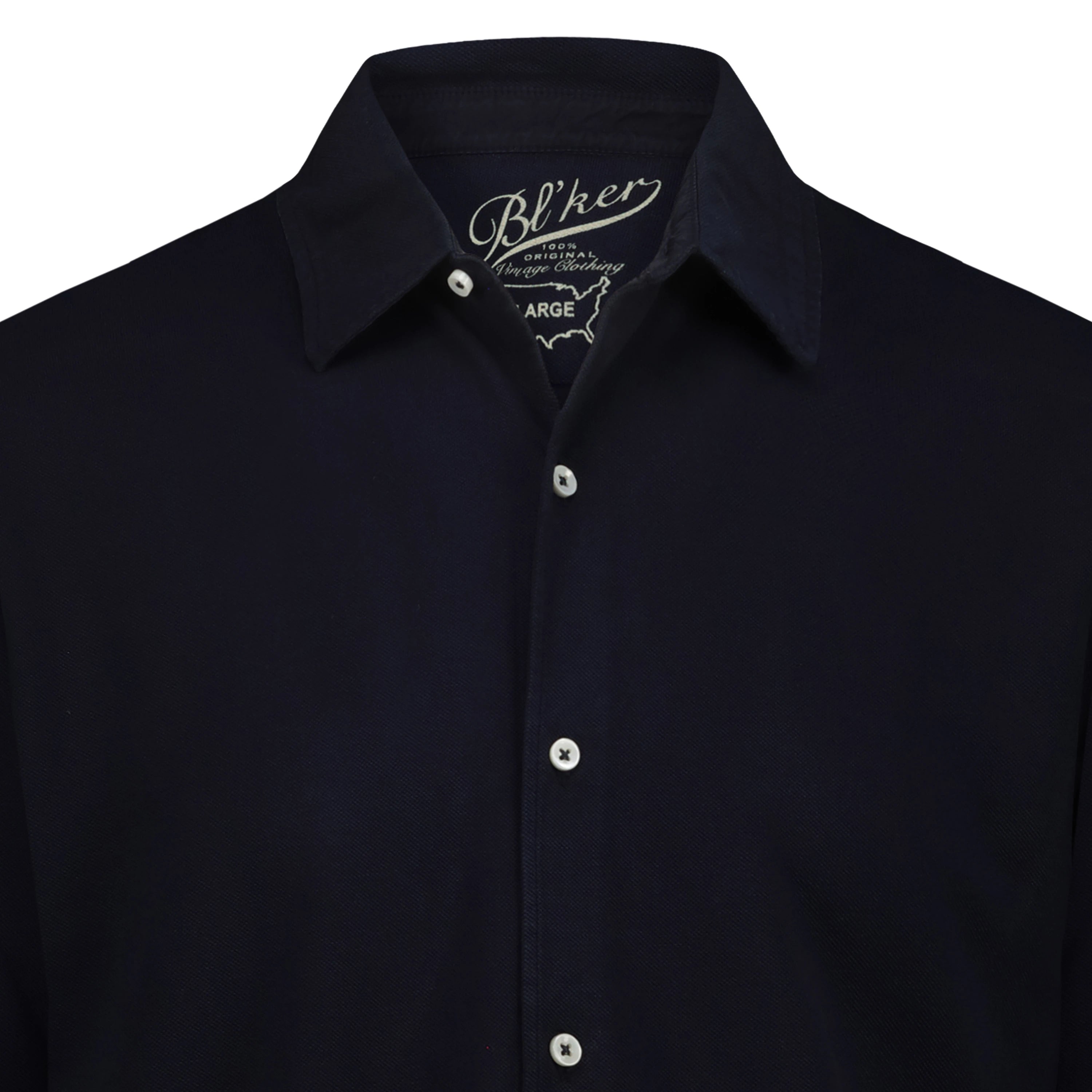 Camicia Portland in Piquet (Navy)