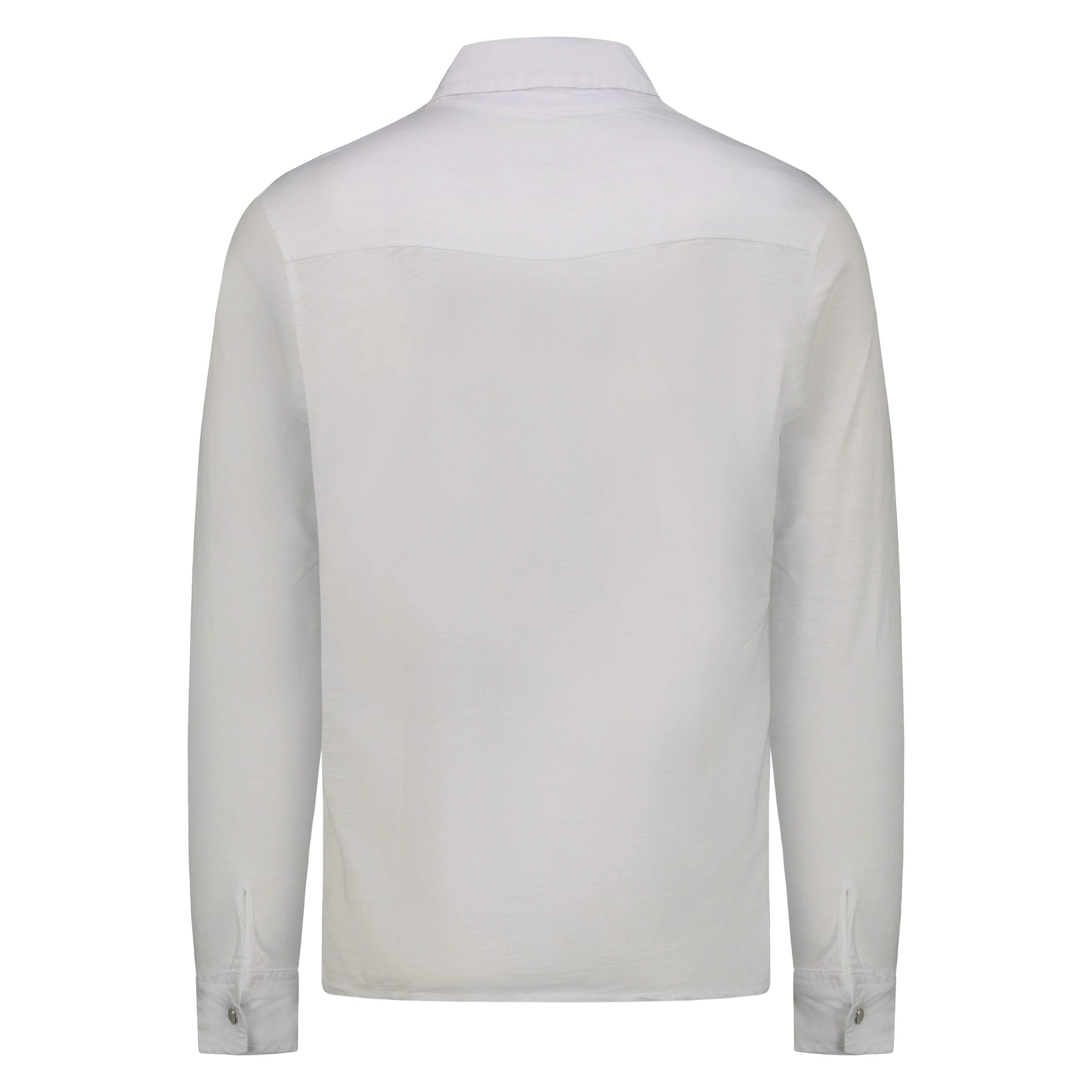 Camicia Western El Paso in Jersey Fiammato (White)