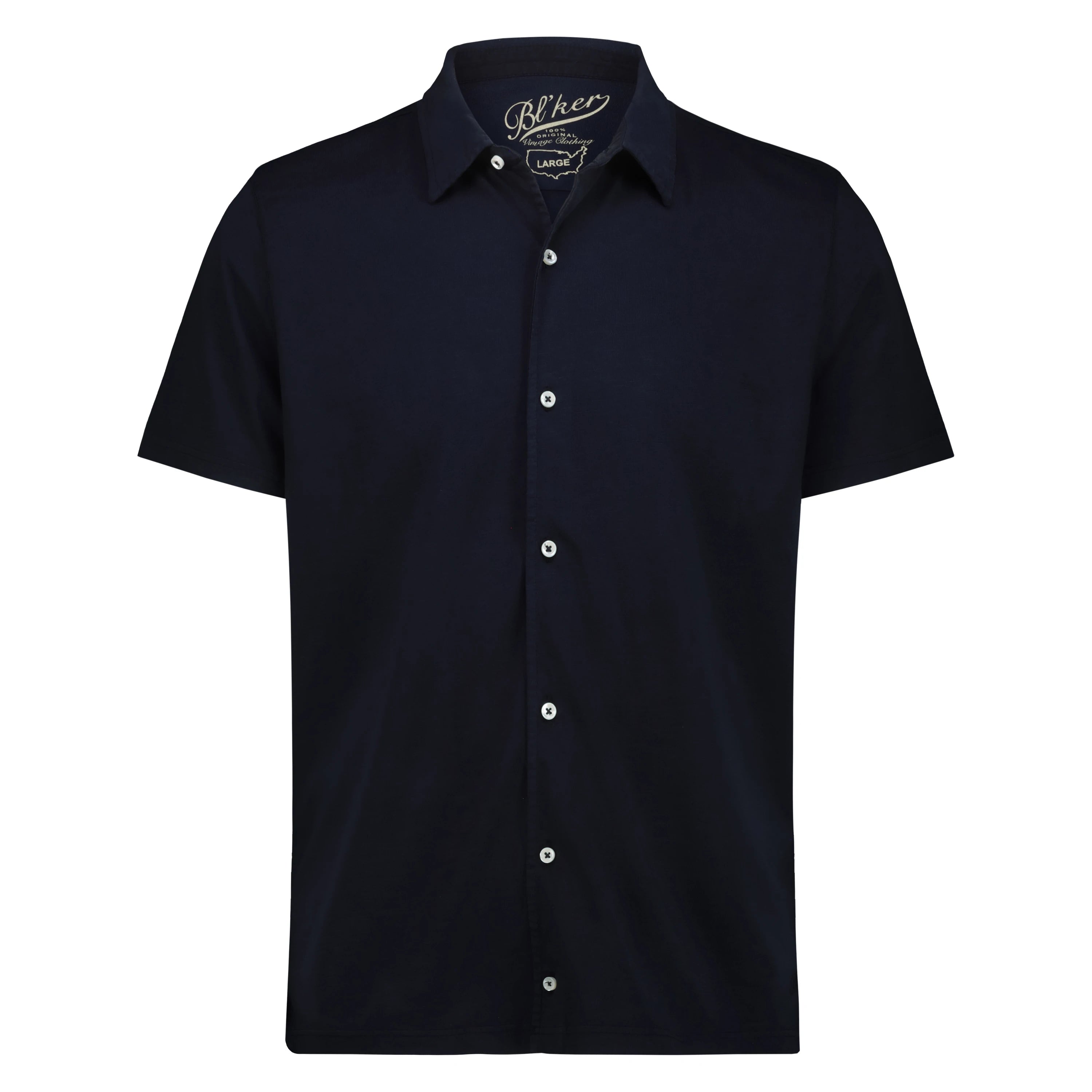Camicia Nassau in Jersey Fiammato (Navy)