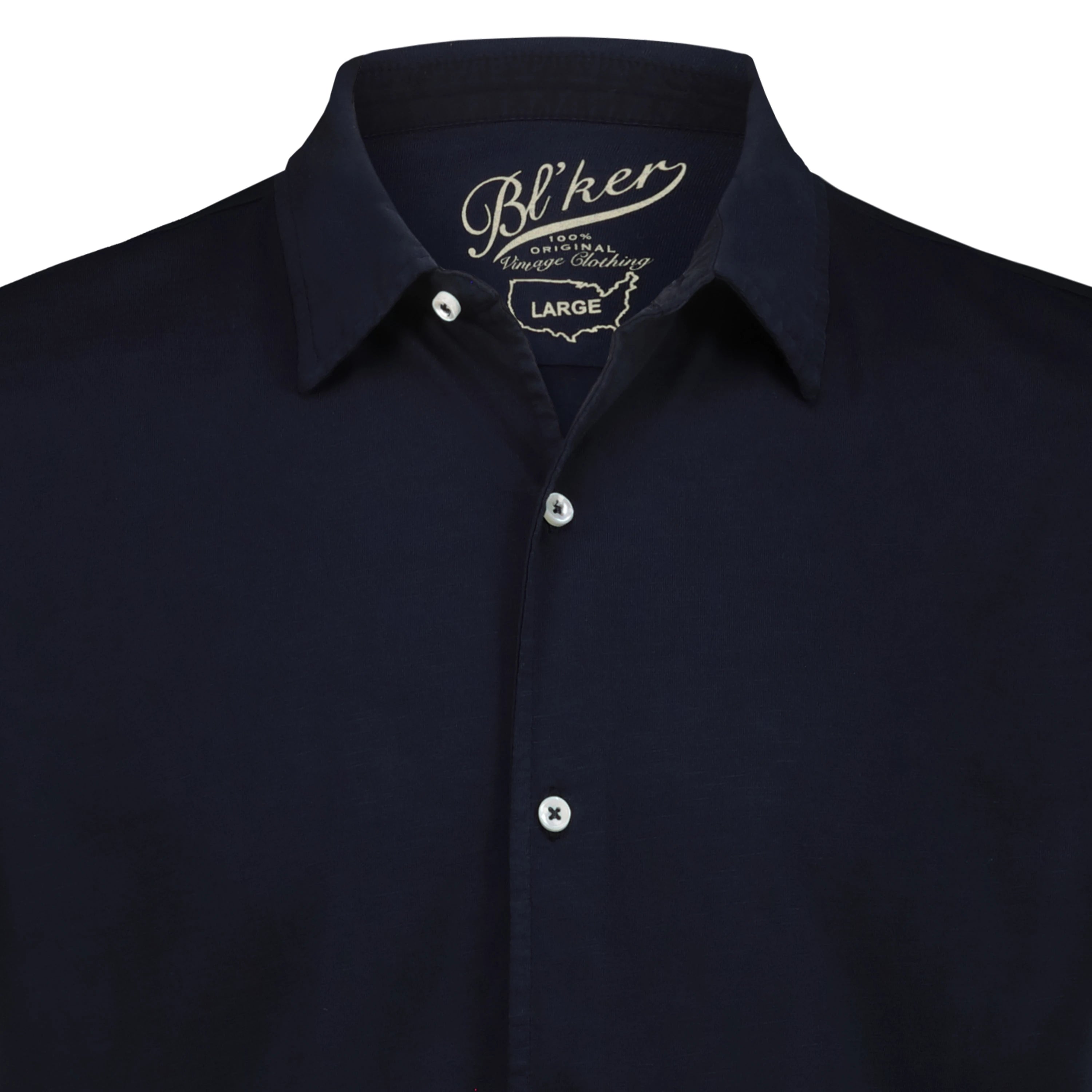 Camicia Nassau in Jersey Fiammato (Navy)