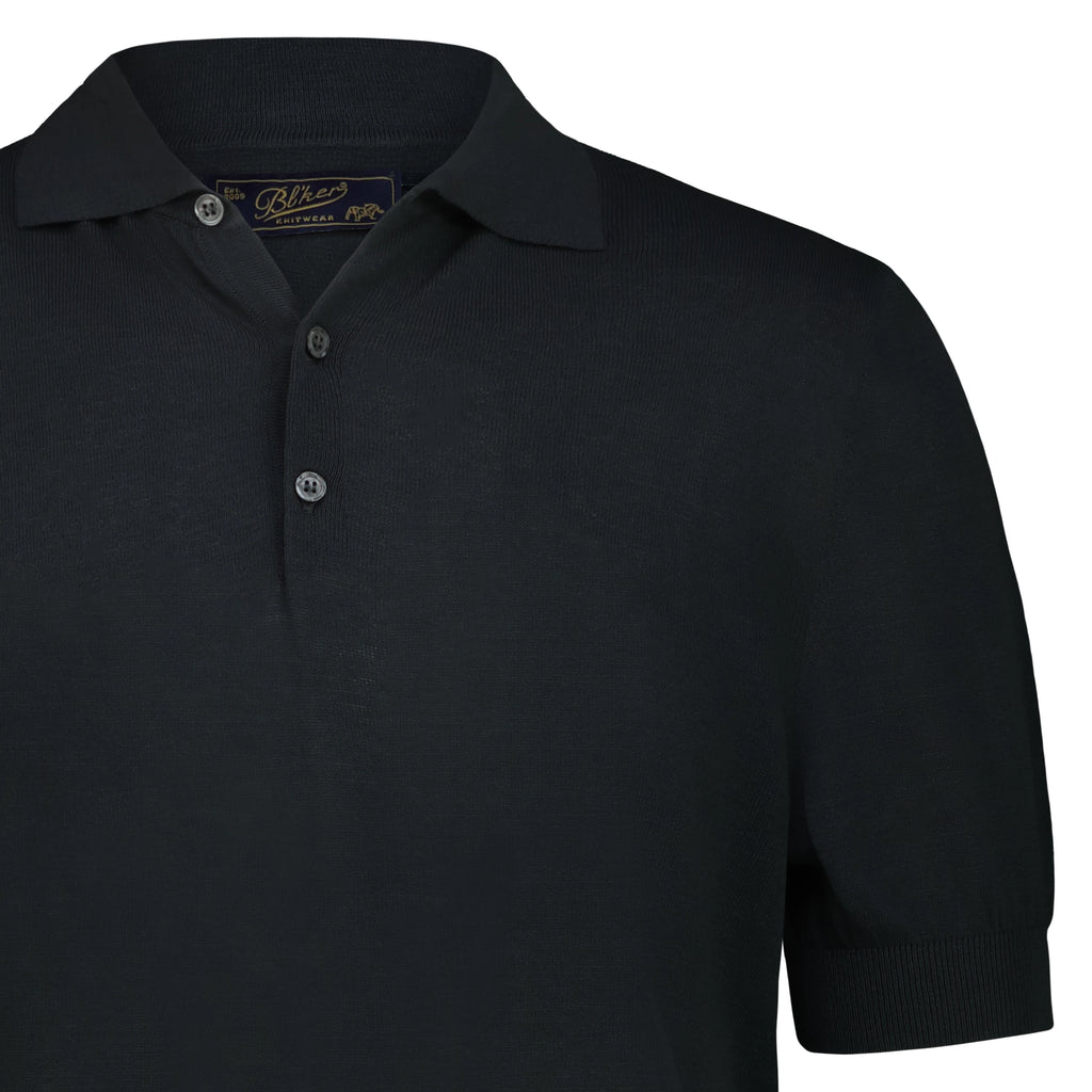 Polo in Tricot (Faded Black)