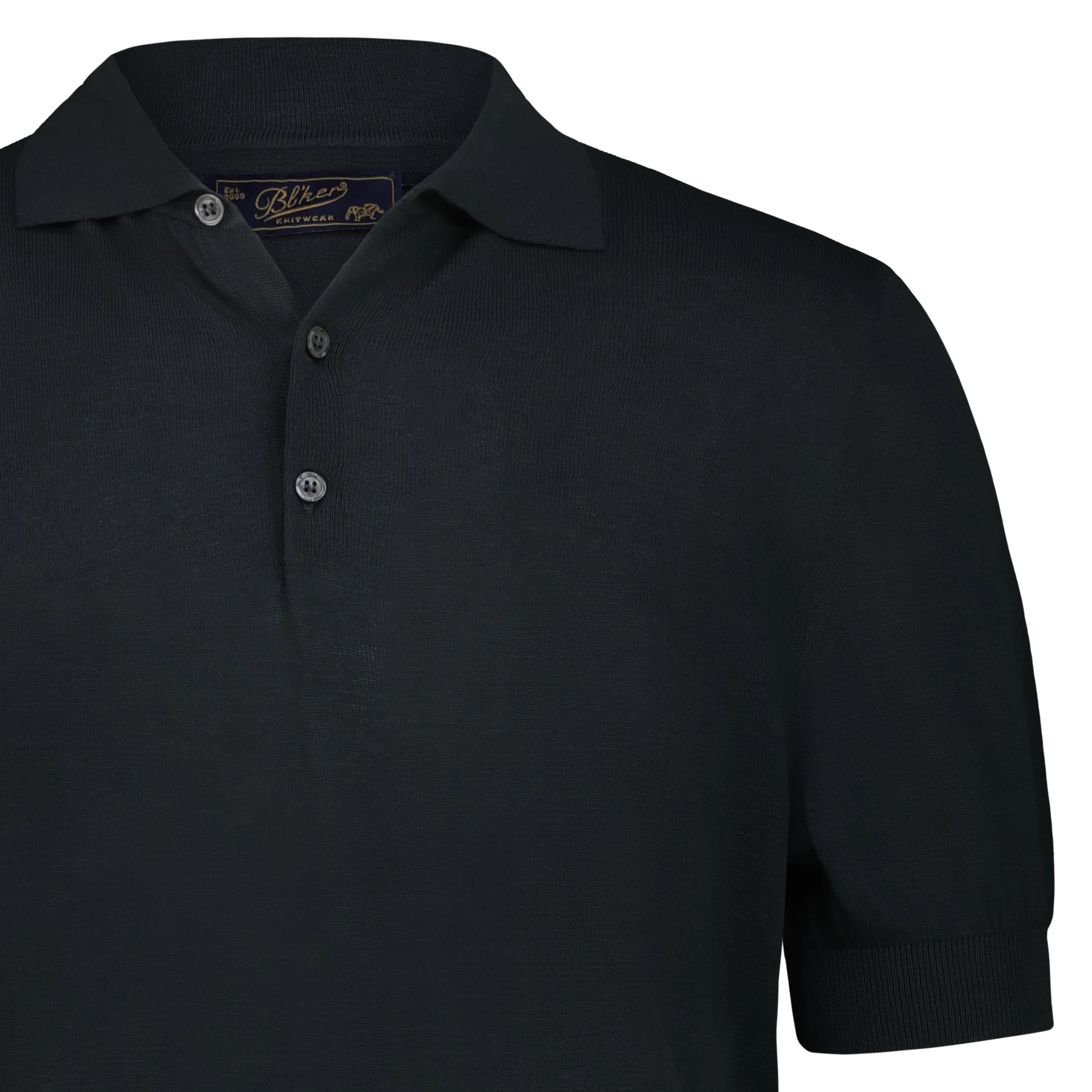 Polo in Tricot (Faded Black)