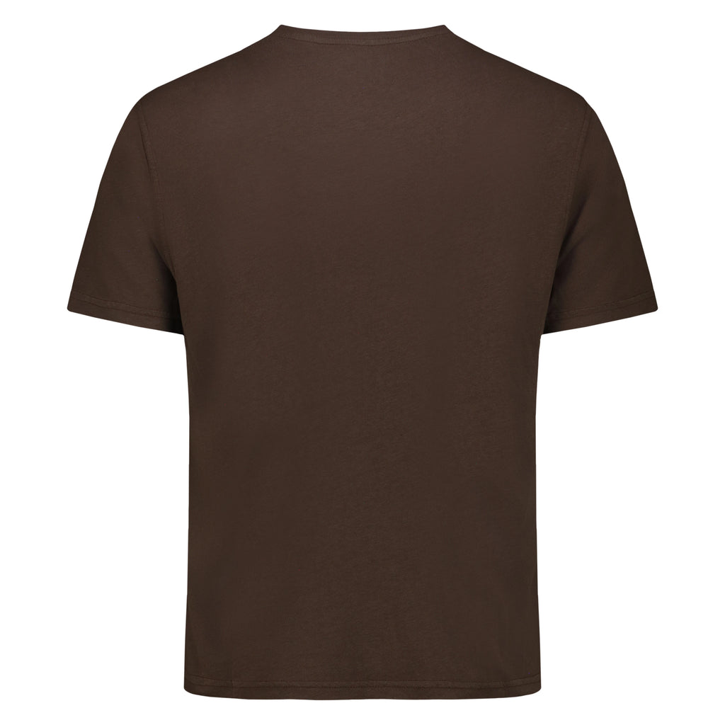 T-shirt in Lino Cotone (Dark Brown)