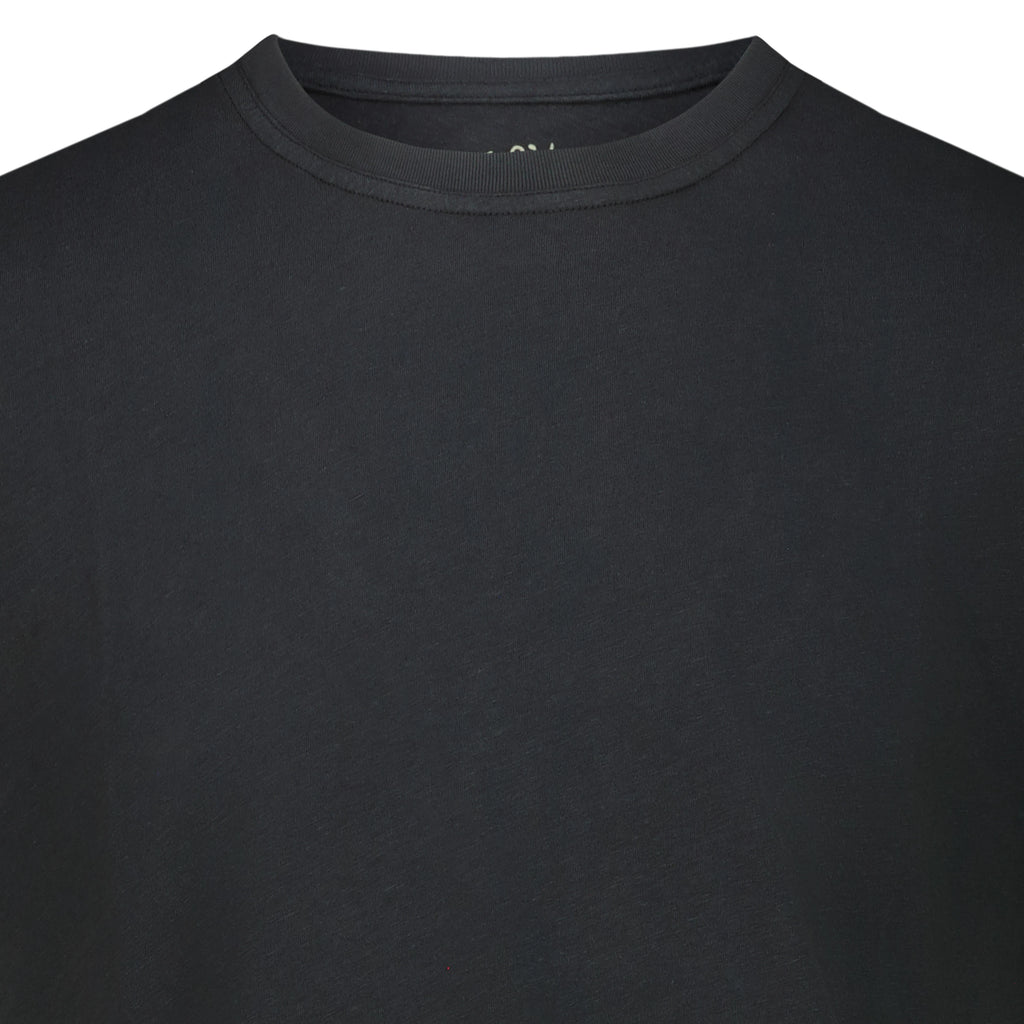 T-shirt in Lino Cotone (Faded Black)