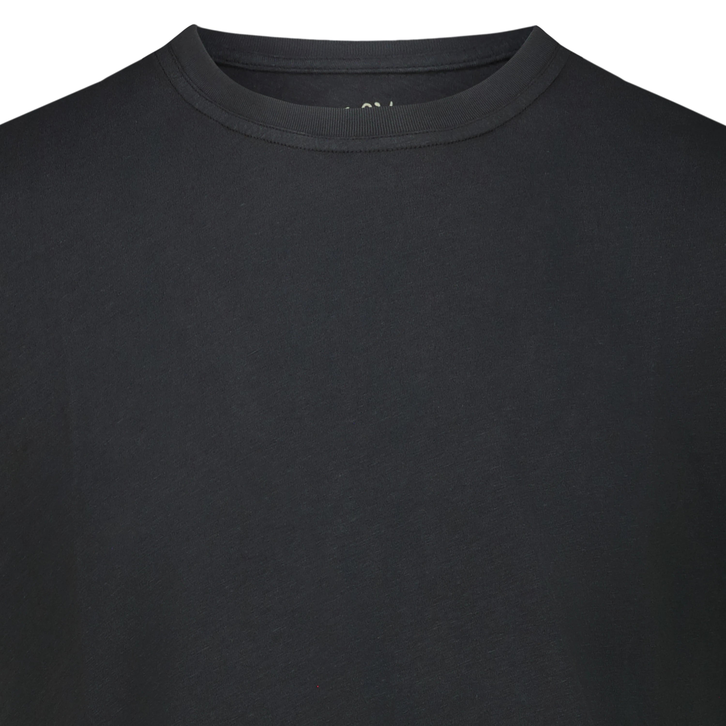 T-shirt in Lino Cotone (Faded Black)