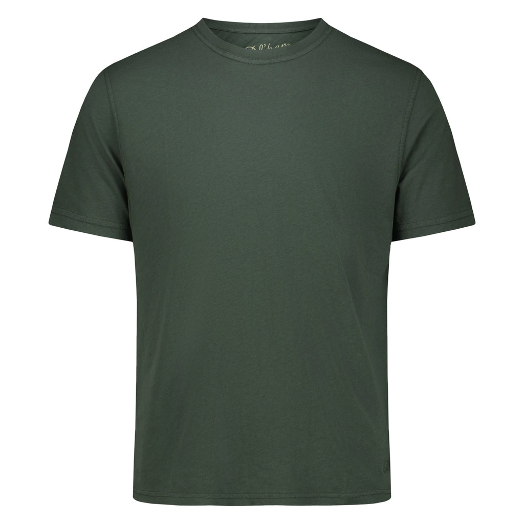T-shirt in Lino Cotone (Green)