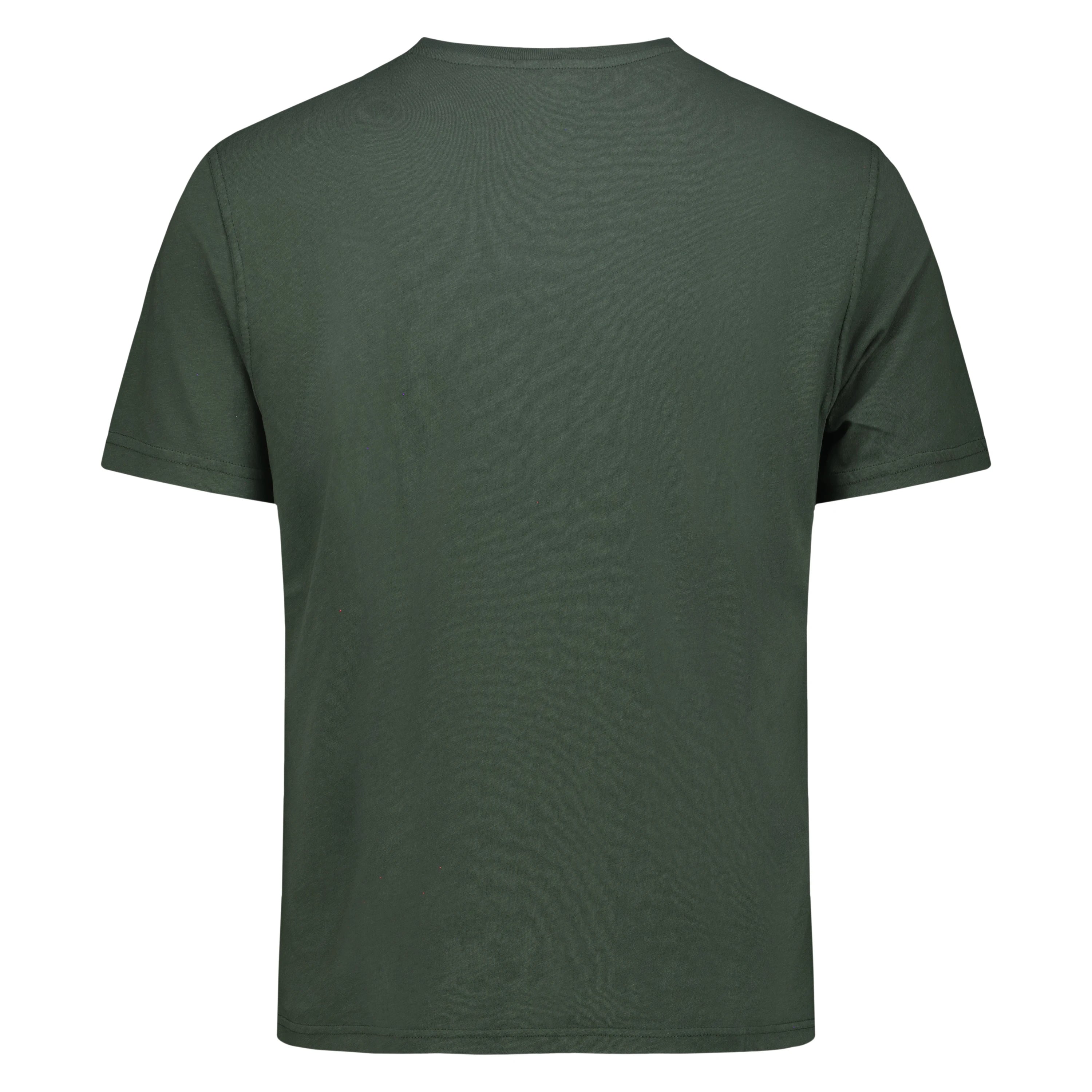 T-shirt in Lino Cotone (Green)