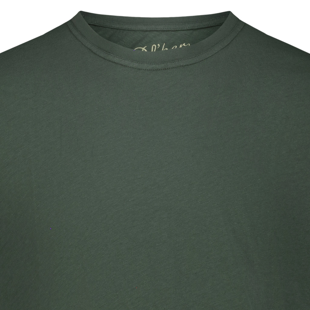 T-shirt in Lino Cotone (Green)